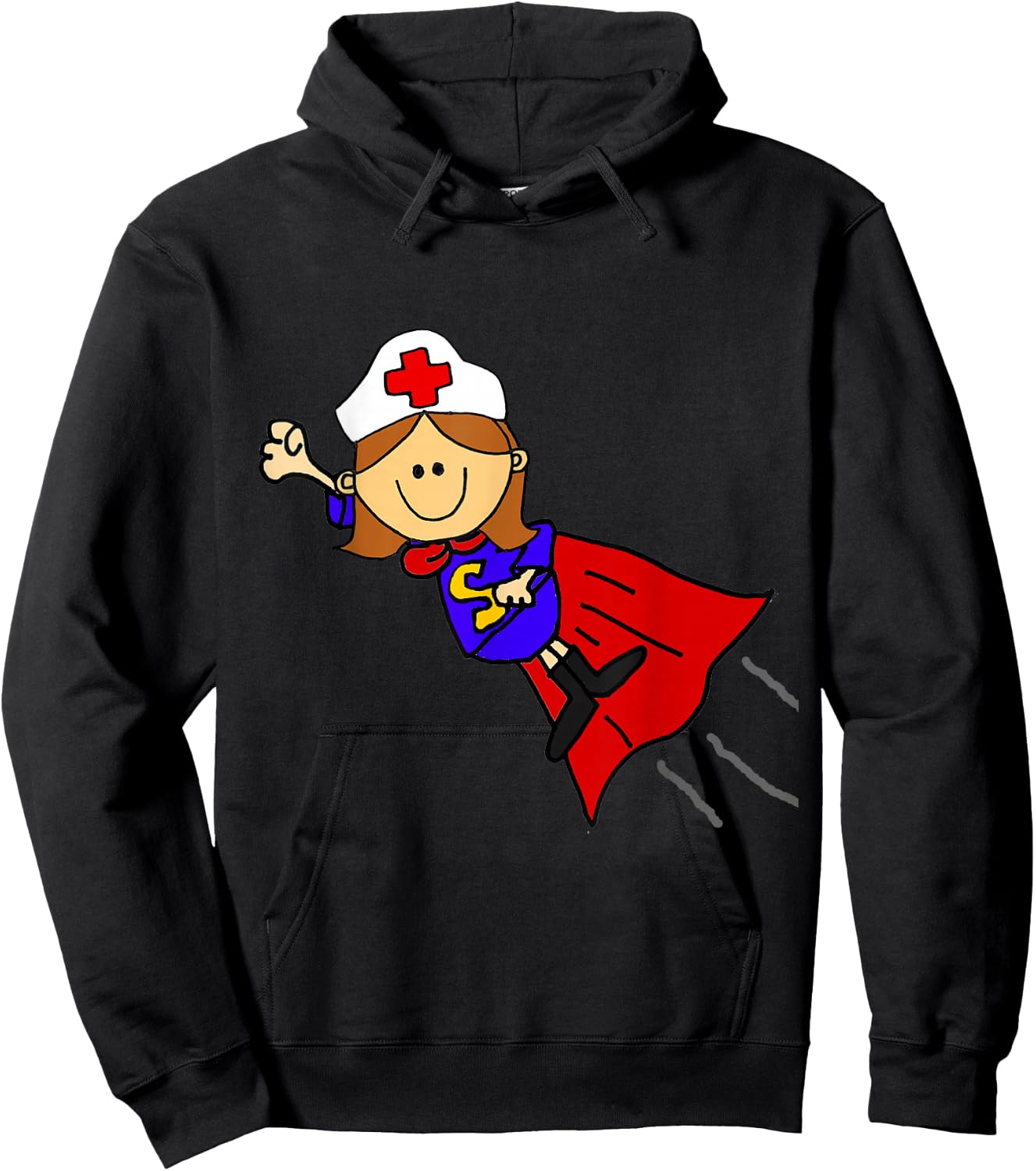 SmileteesJobs Funny Nurse Superhero Nursing Hoodie - Hoodie | Black