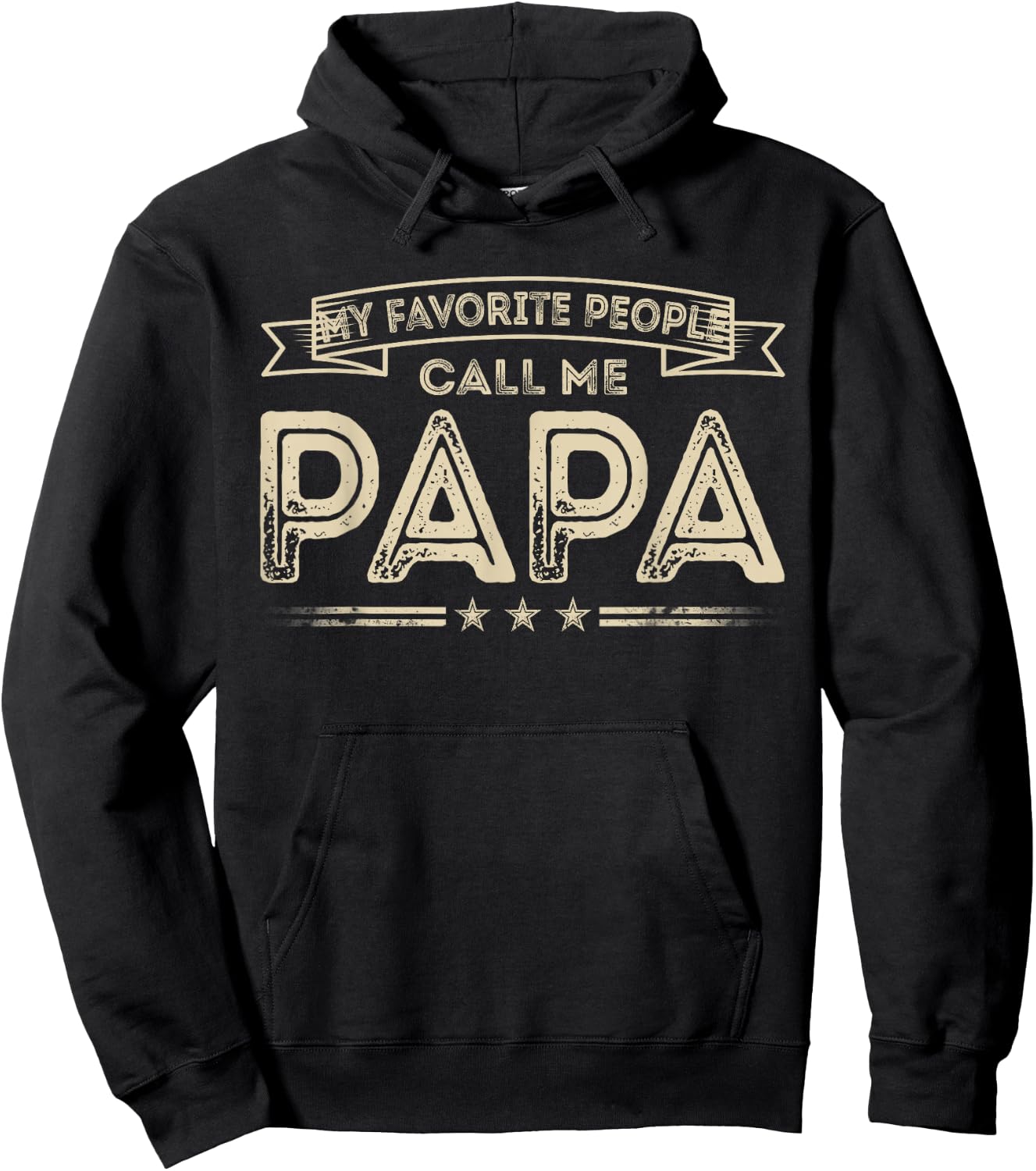 My Favorite People Call Me Papa Funny Grandpa Fathers Day Hoodie - Hoodie | Black