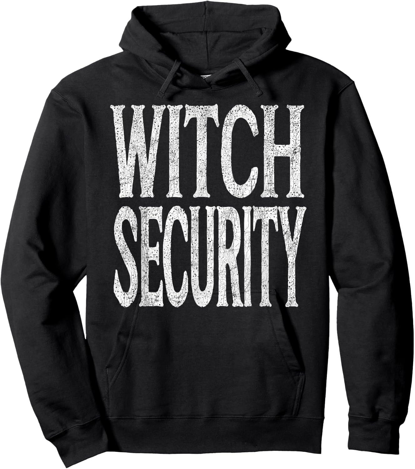 Witch Halloween Costumes -Adult Black Short Sleeve , Small, Witch Security Hoodie - Hoodie | Black