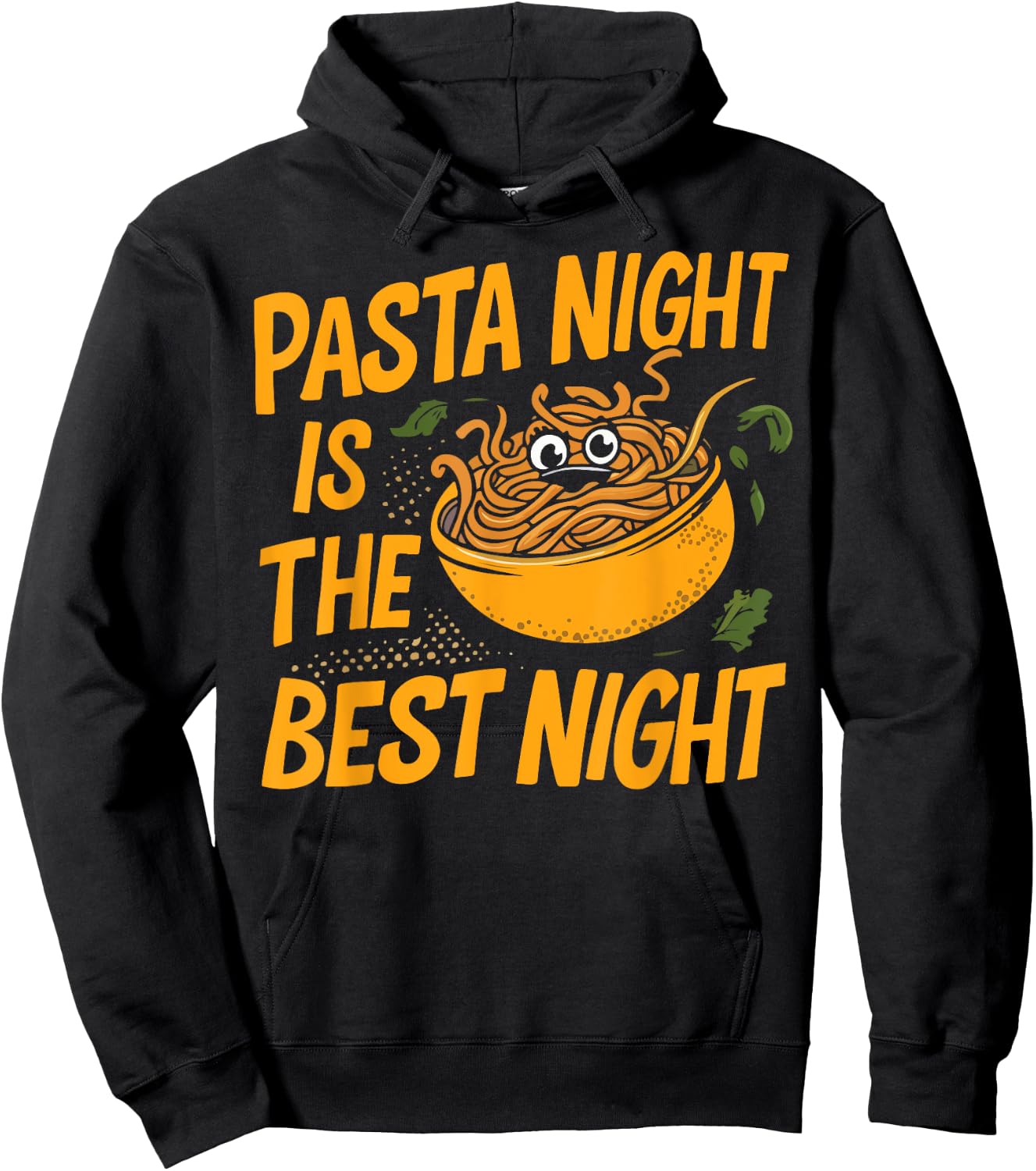 Pasta Night is the Best Night Pasta Party Hoodie - Hoodie | Black