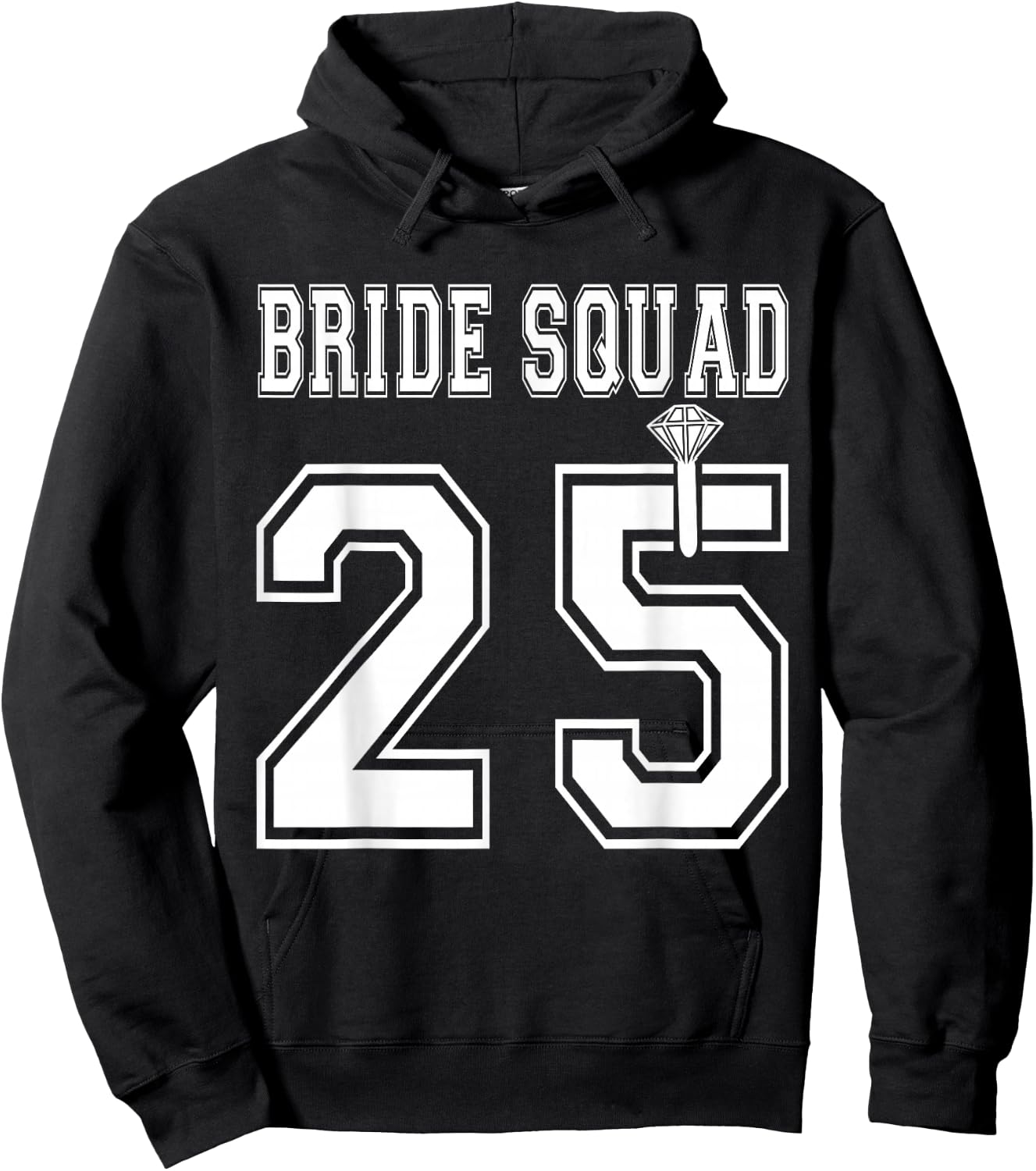 Bride Squad 2025 Bridal Party Bachelorette Team Group Shower Hoodie - Hoodie | Black