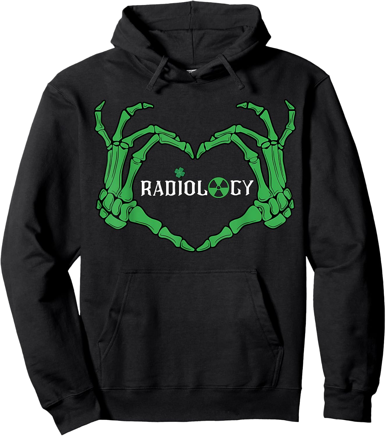 Skeleton Hand Rad Tech X Ray Radiology St. Patrick's Day Hoodie - Hoodie | Black