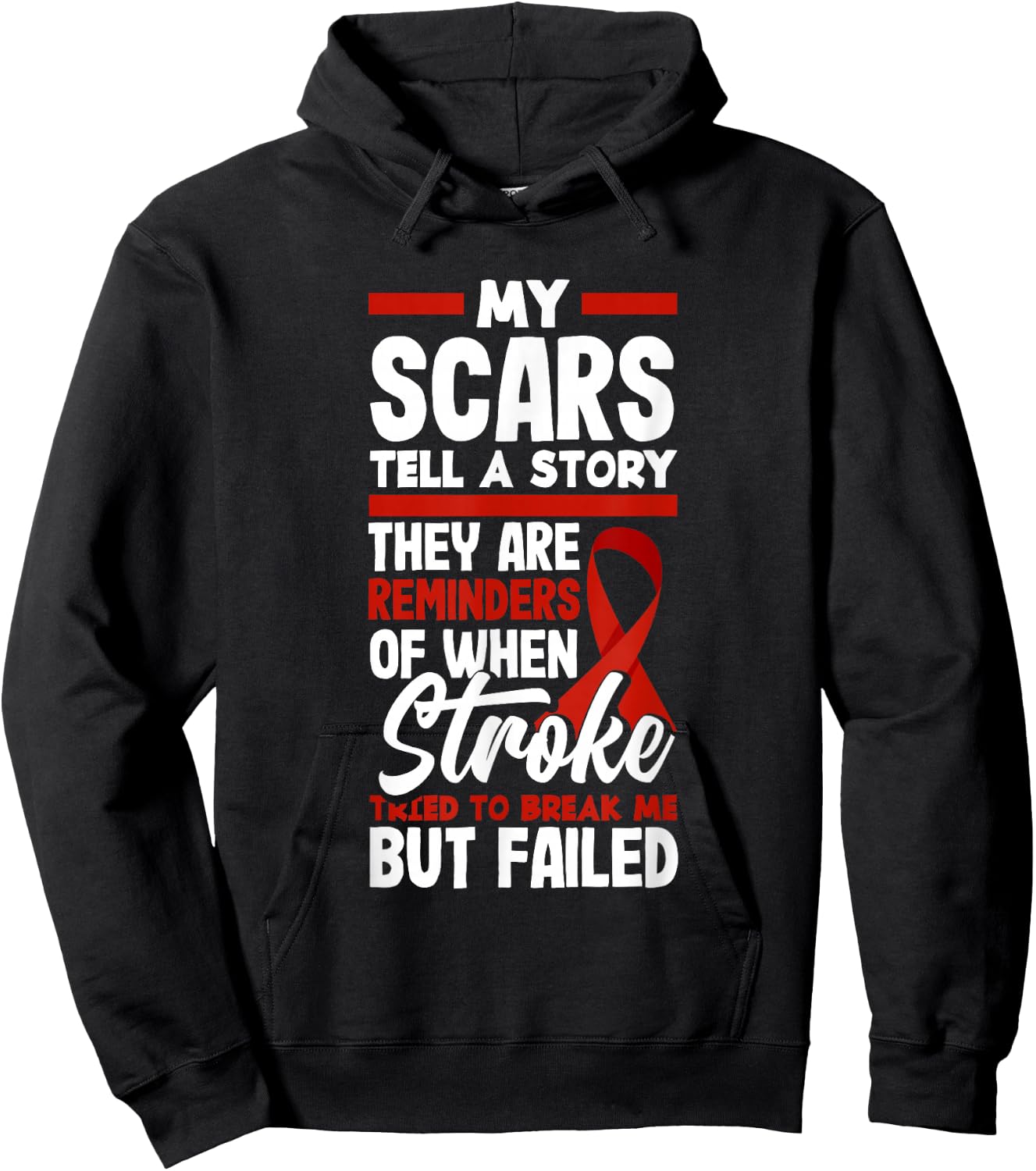 Stroke Survivor Stroke Warrior Apparel & Gifts Stroke Awareness , Black, Small Hoodie - Hoodie | Black