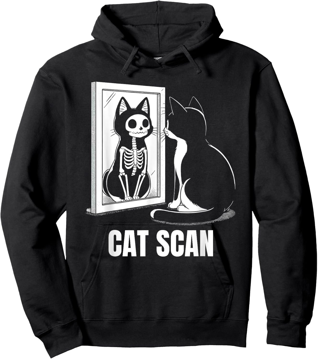 Cat Scan X-RAY Cat Funny Cat Skeleton Hoodie - Hoodie | Black