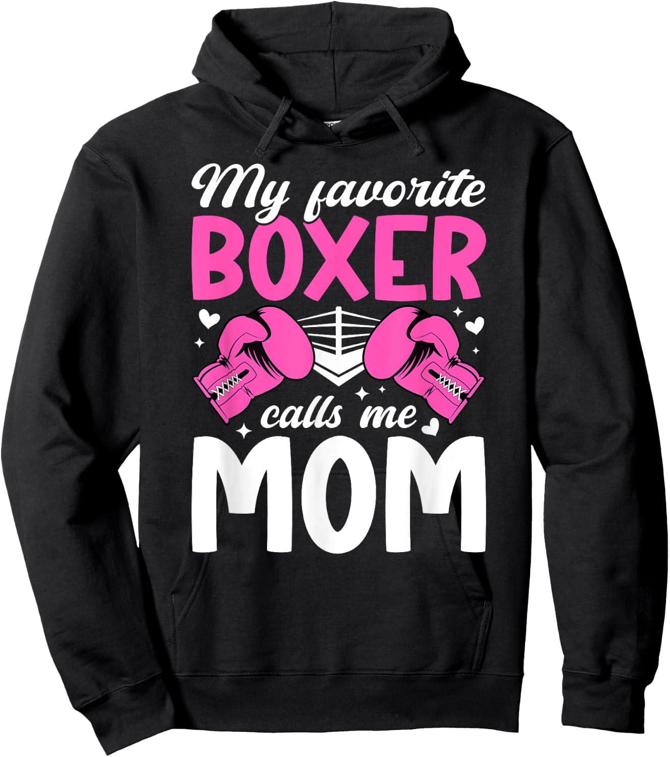 Proud Boxing Mom Boxing Mama Boxing Mother Hoodie - Hoodie | Black