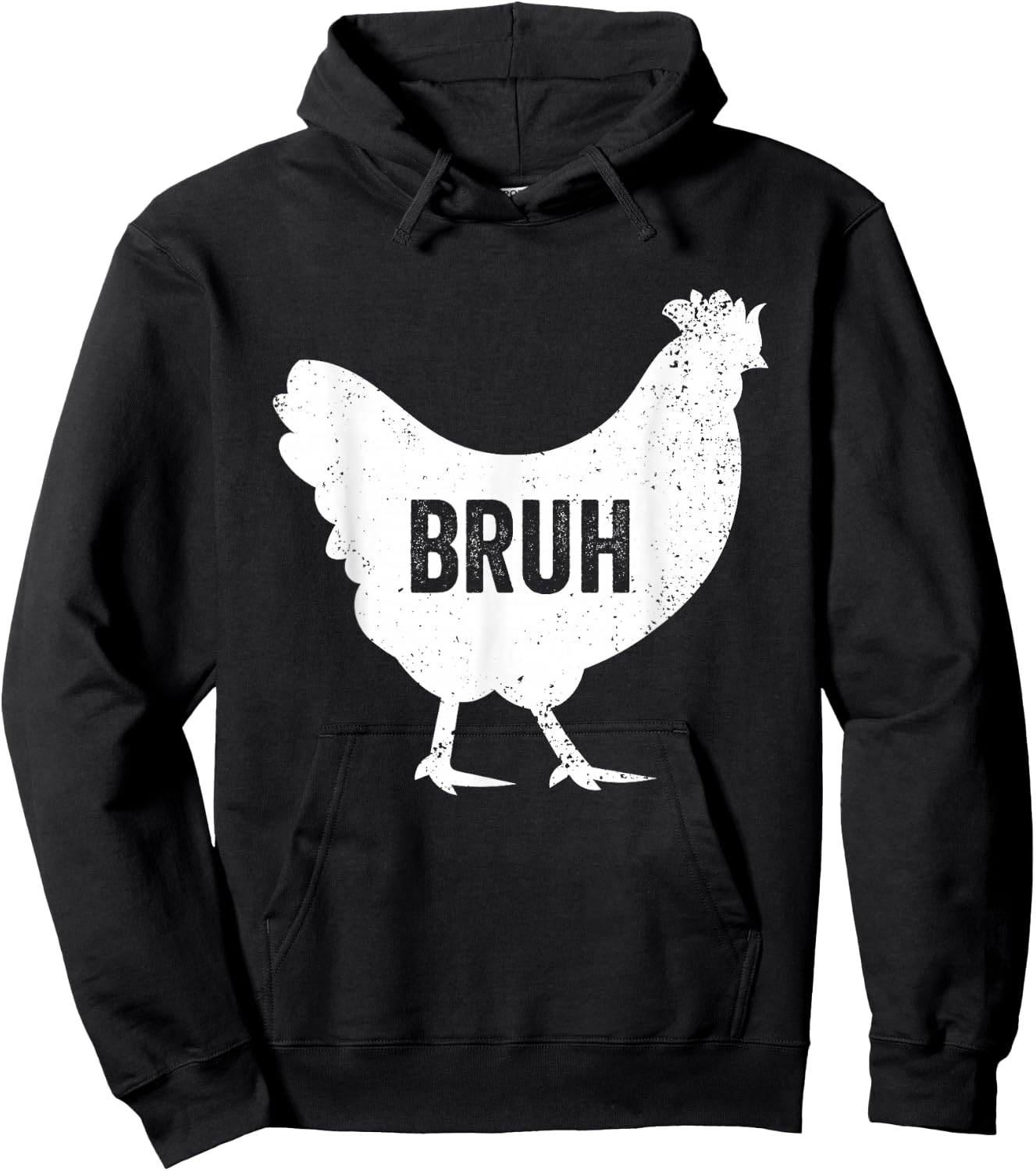 Bruh Chicken Lover Bruh Meme Funny Teens Boys Farming Hoodie - Hoodie | Black