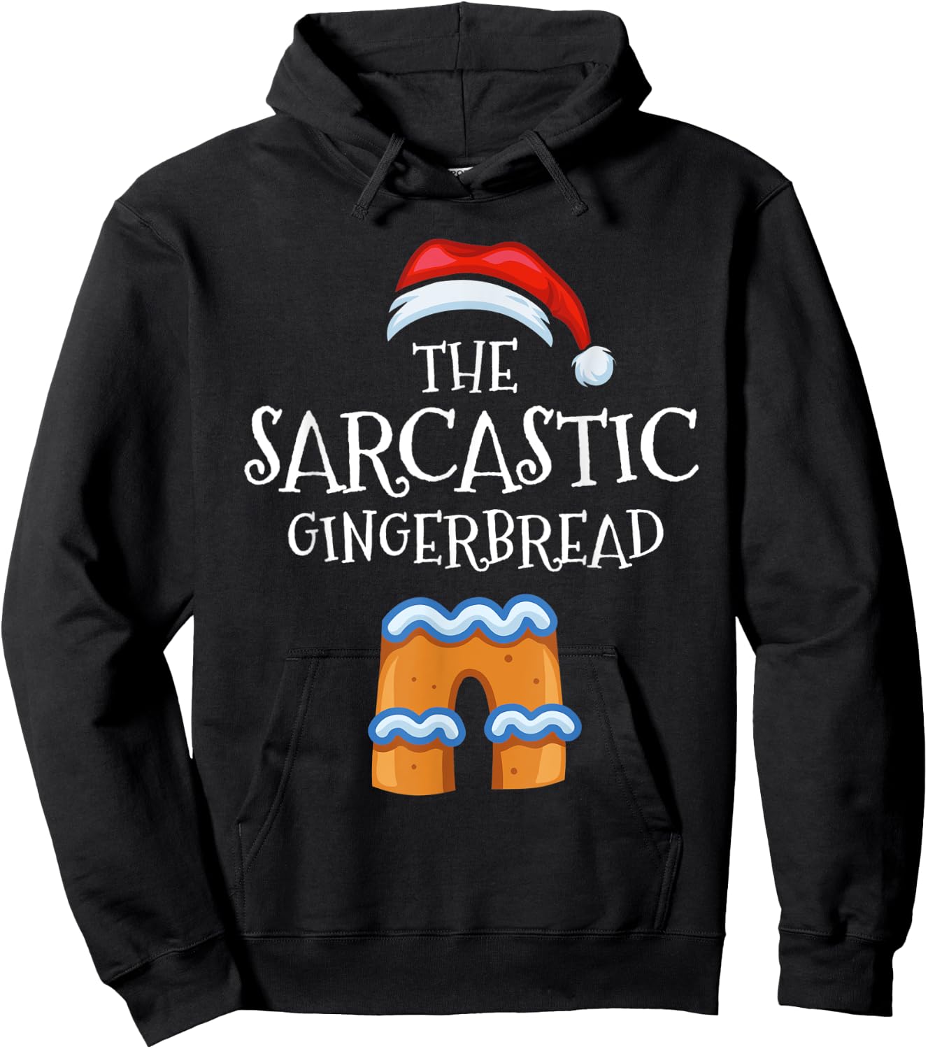 Sarcastic Gingerbread Family Matching Group Christmas Gift Hoodie - Hoodie | Black