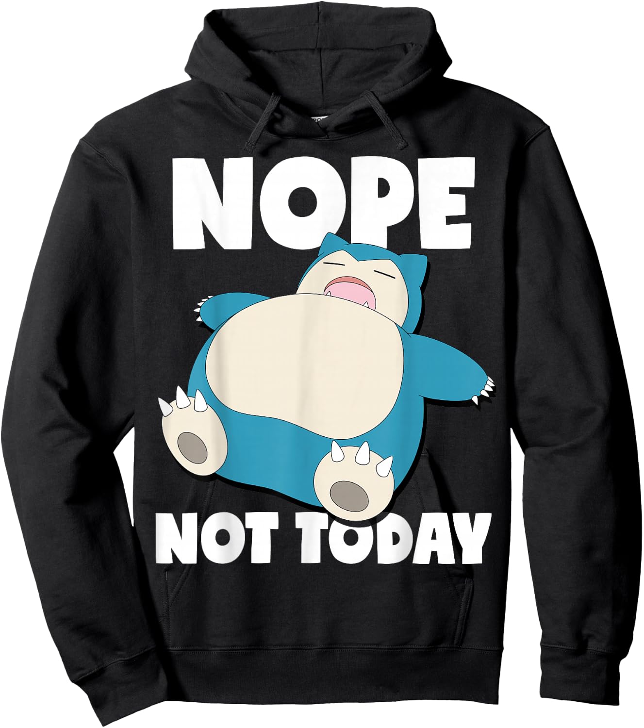 Pokémon - Snorlax Sleeping Nope Not Today Hoodie - Hoodie | Black
