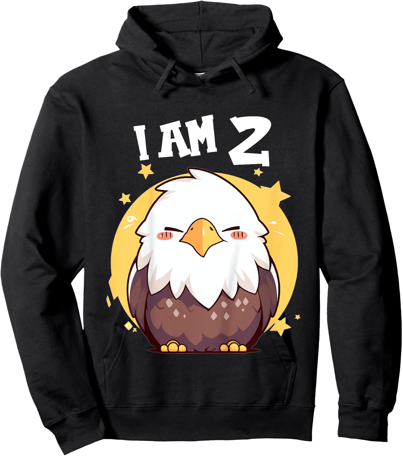 2 Years old 2 birthday Bald Eagles Boy Girl Bald Eagle Hoodie - Hoodie | Black