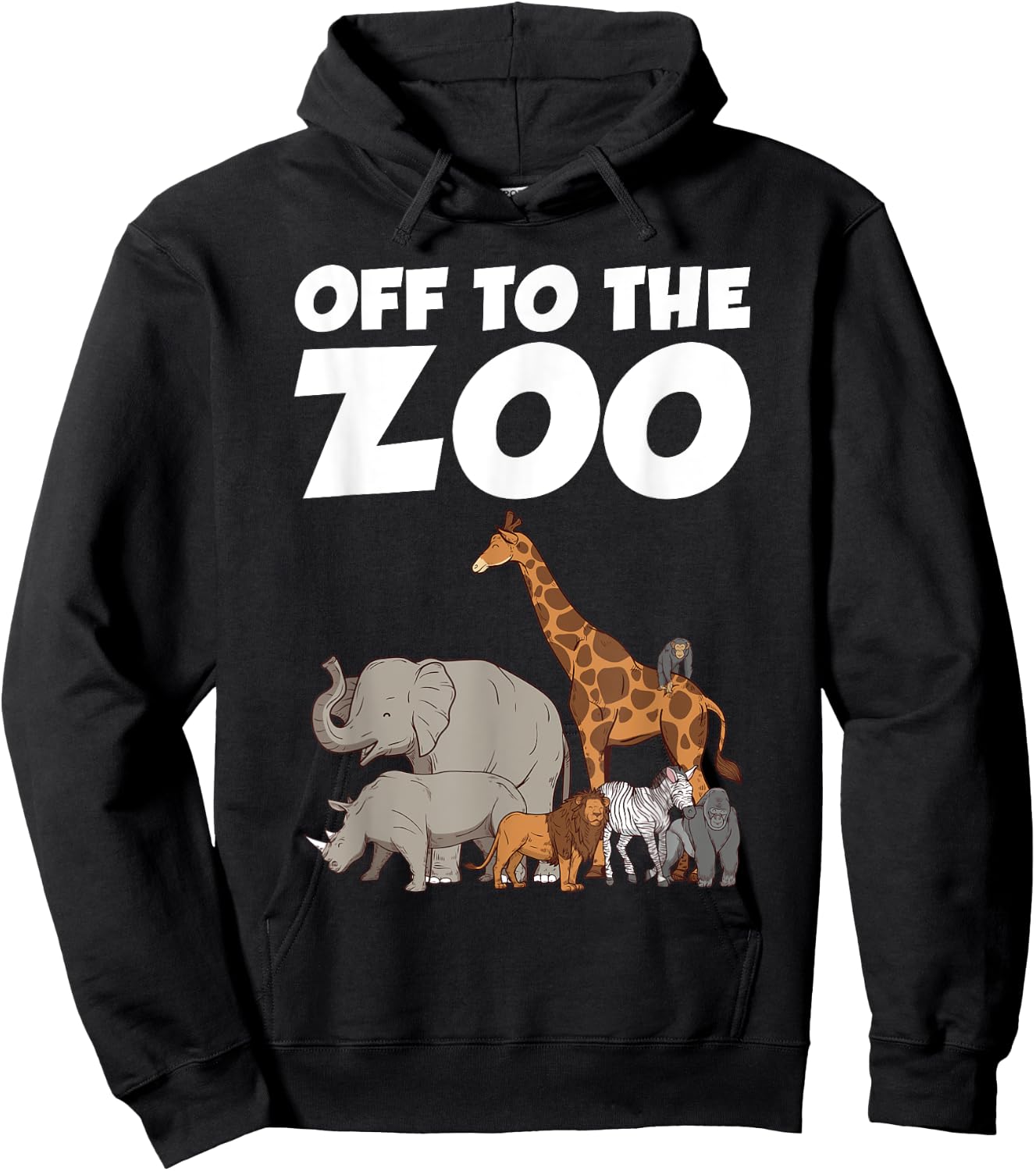 Cool Zoo Art Women Kids Zookeeper Animal Zoo Lover Hoodie - Hoodie | Black