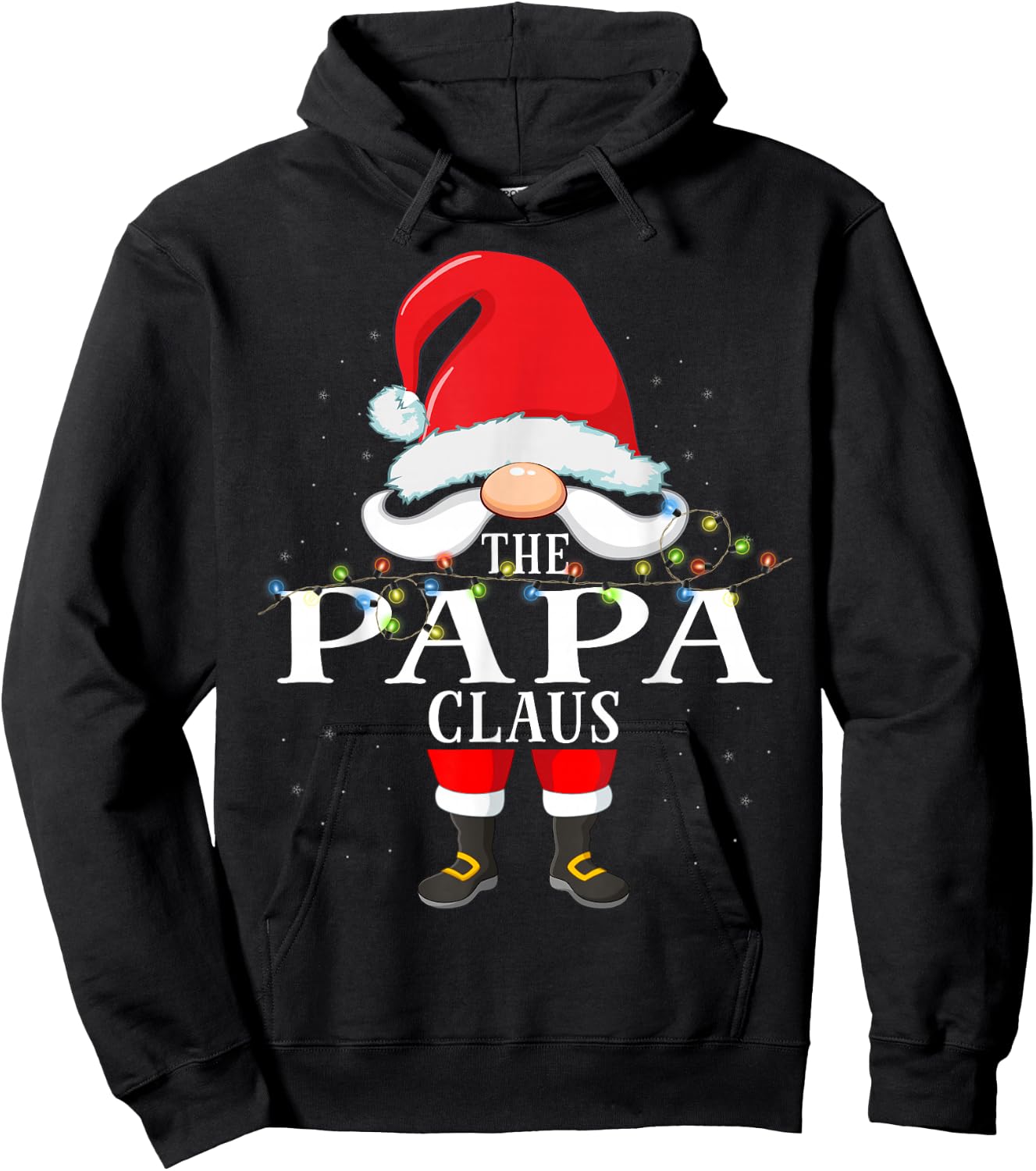The Papa Claus Christmas Pajama Hoodie - Hoodie | Black