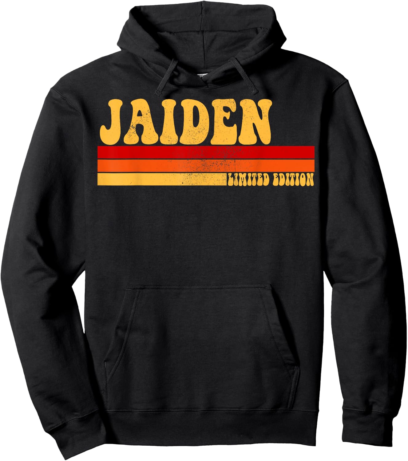 JAIDEN Name Personalized Idea Men Retro Vintage JAIDEN Hoodie - Hoodie | Black