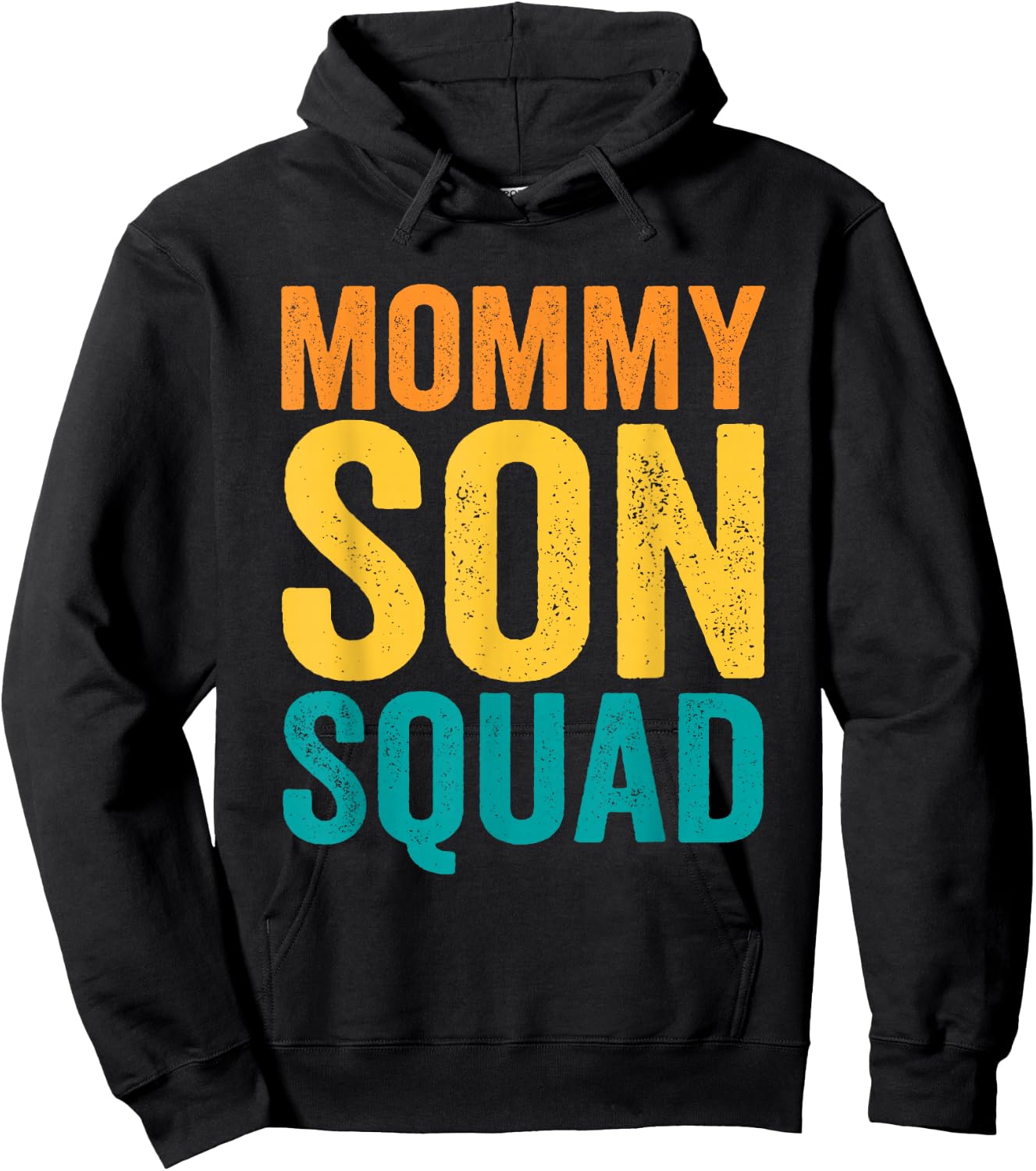 Mommy Son Squad Mother's Day Matching Mom Sons Mother Son Hoodie - Hoodie | Black