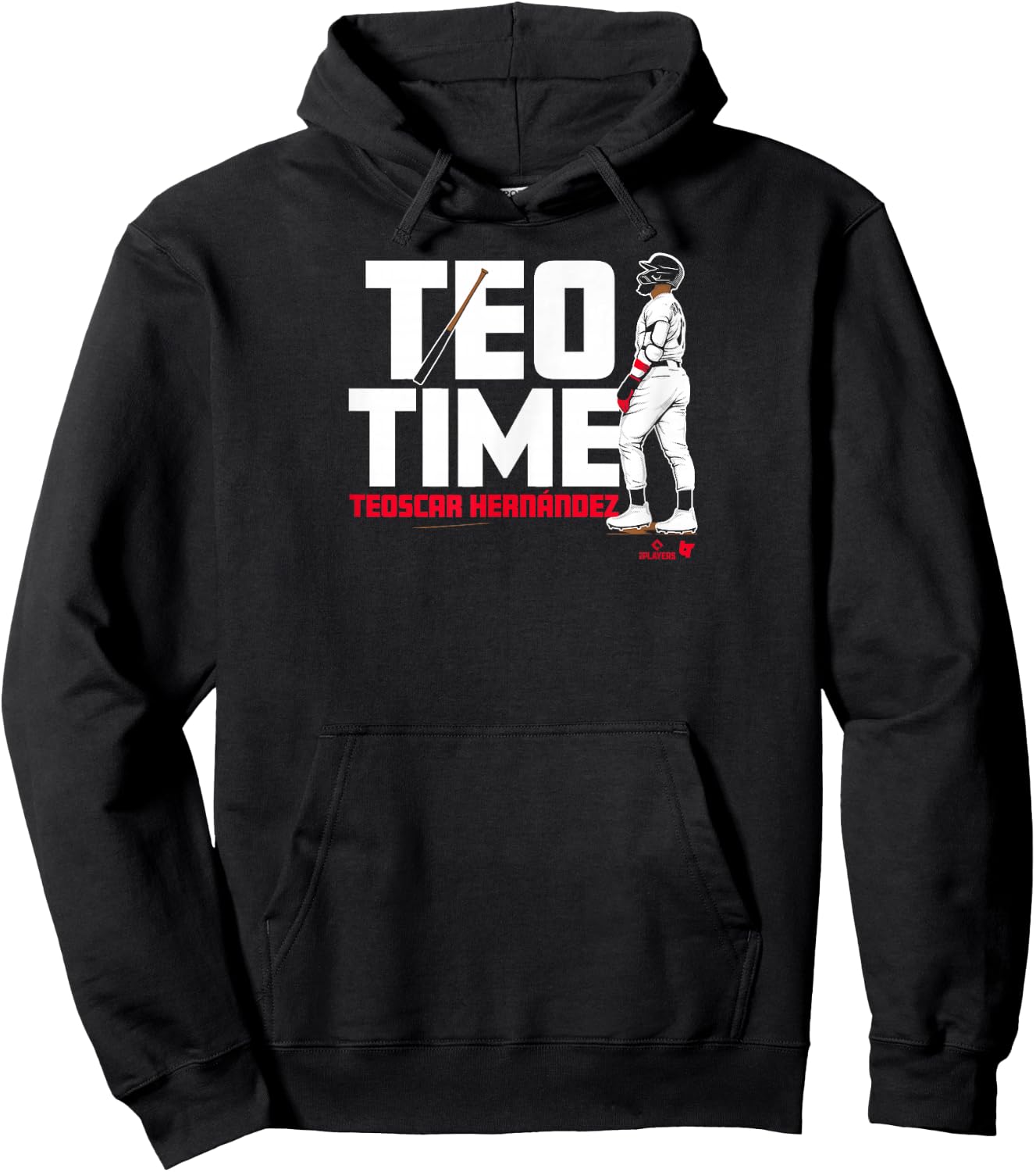 BreakingT Teoscar Hernandez - Teo Time - Los Angeles Baseball , Small, Blue Hoodie - Hoodie | Black