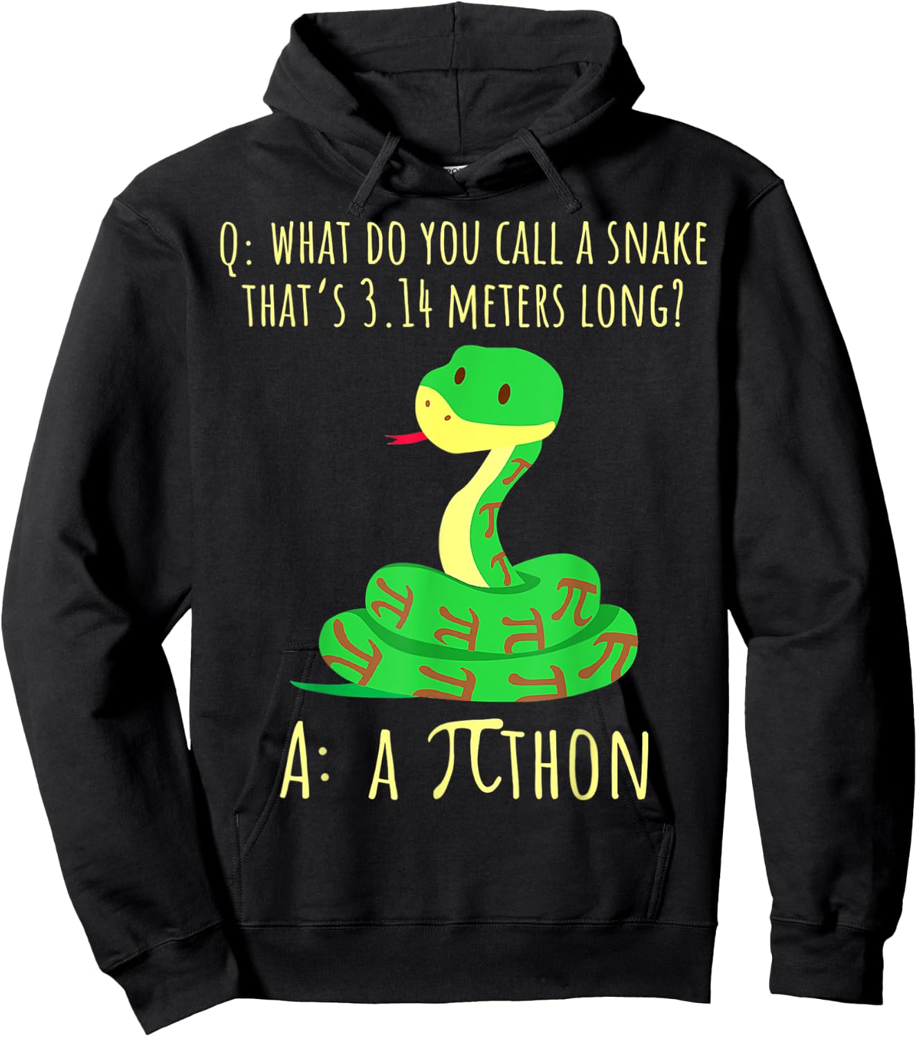 Python Pithon Pi Symbol Funny Math Teacher Pi Day Women Hoodie - Hoodie | Black