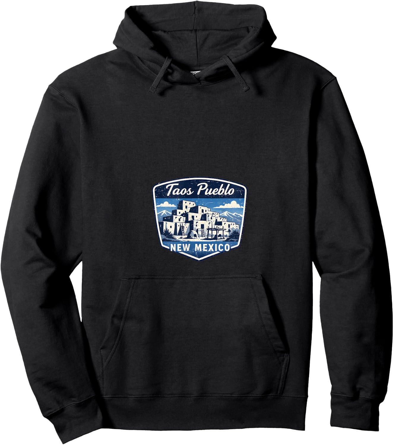 Taos Pueblo New Mexico Native American Landmark Travel Hoodie - Hoodie | Black