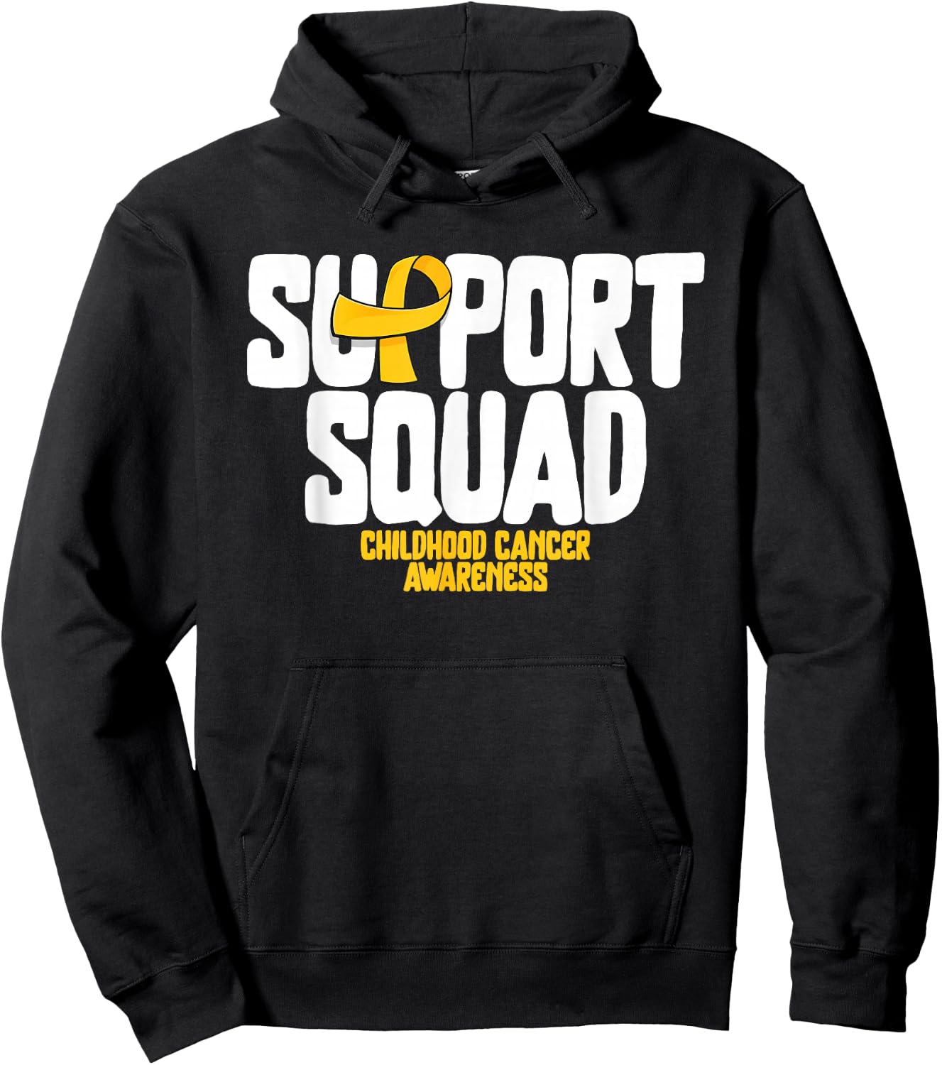 Childhood Cancer Support Squad Childhood Cancer Awareness Hoodie - Hoodie | Black
