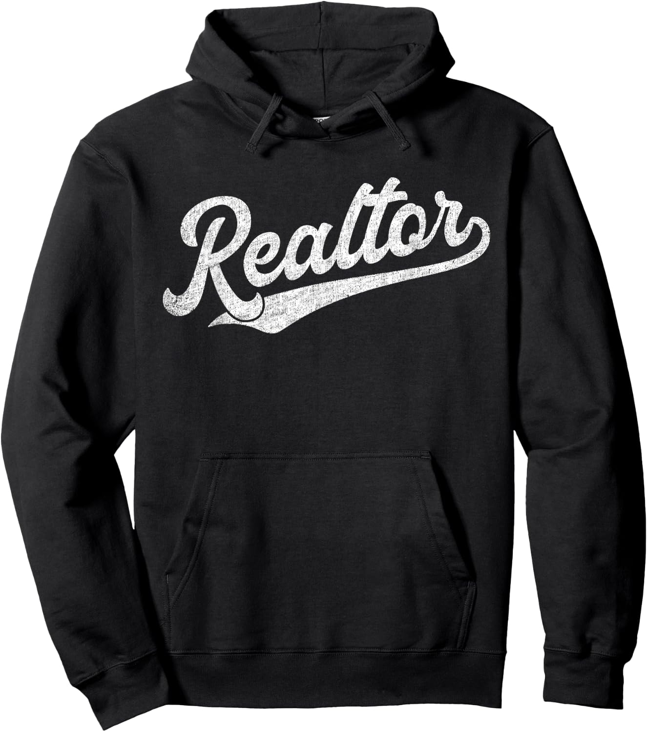Realtor Real Estate Agent Funny Retro Vintage Gift Men Women Hoodie - Hoodie | Black