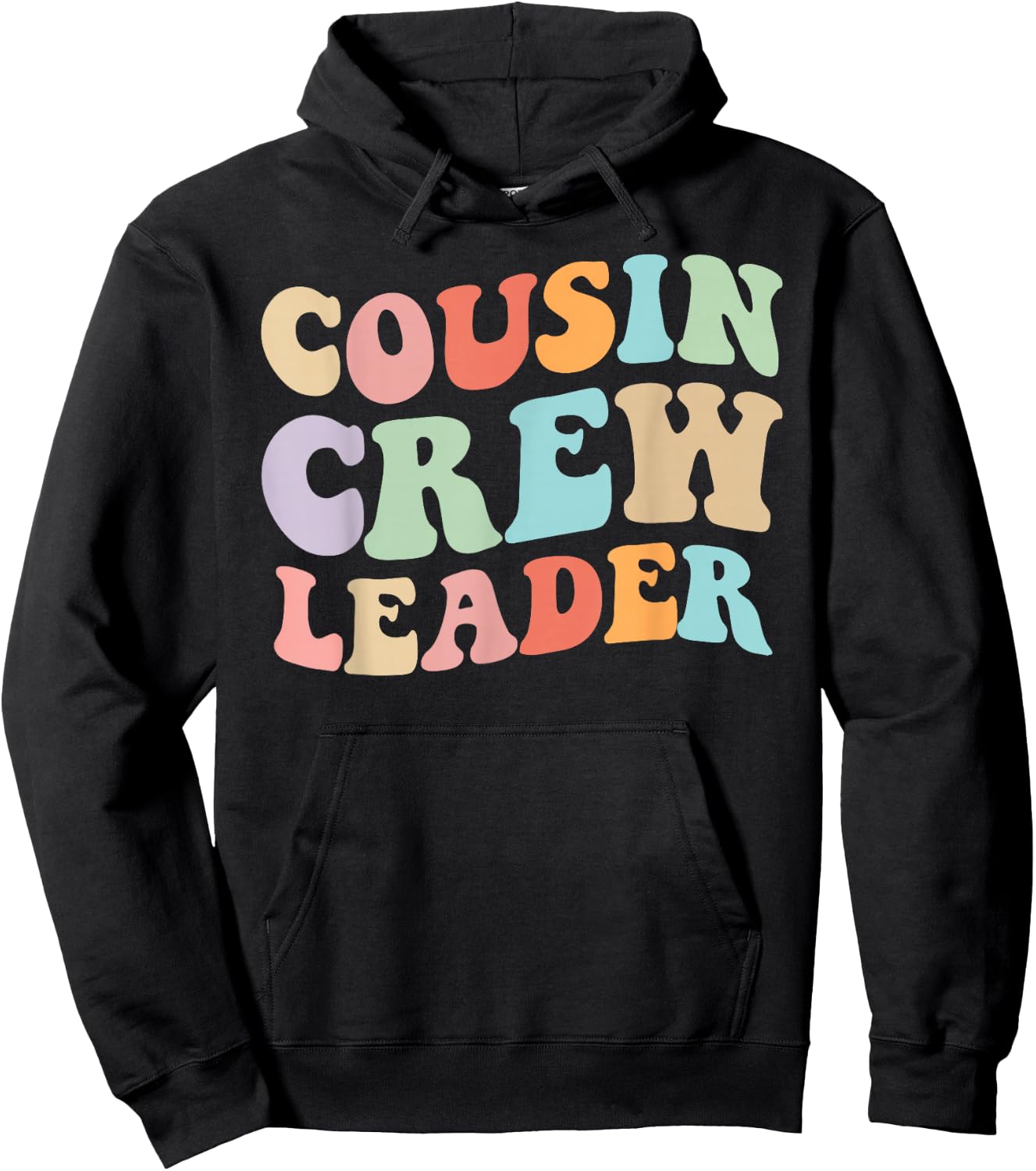 Cousin Crew Leader Retro Graphic – Fun Cousin Group Design Hoodie - Hoodie | Black