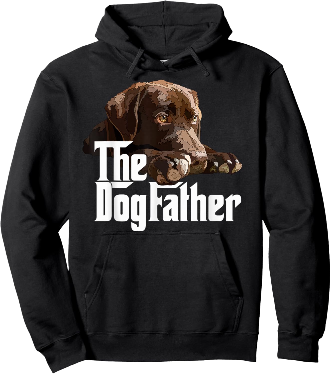 The Dog Father Brown Labrador Chocolate Retriever Lab Dad Hoodie - Hoodie | Black