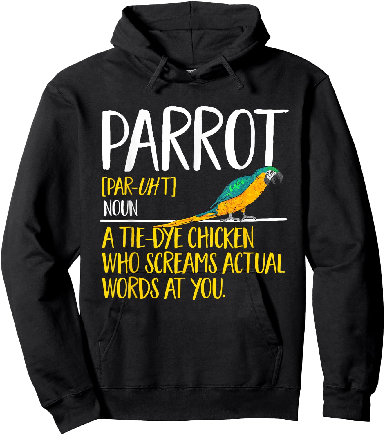 Macaw Parrot Definition Blue And Yellow Macaw Hoodie - Hoodie | Black
