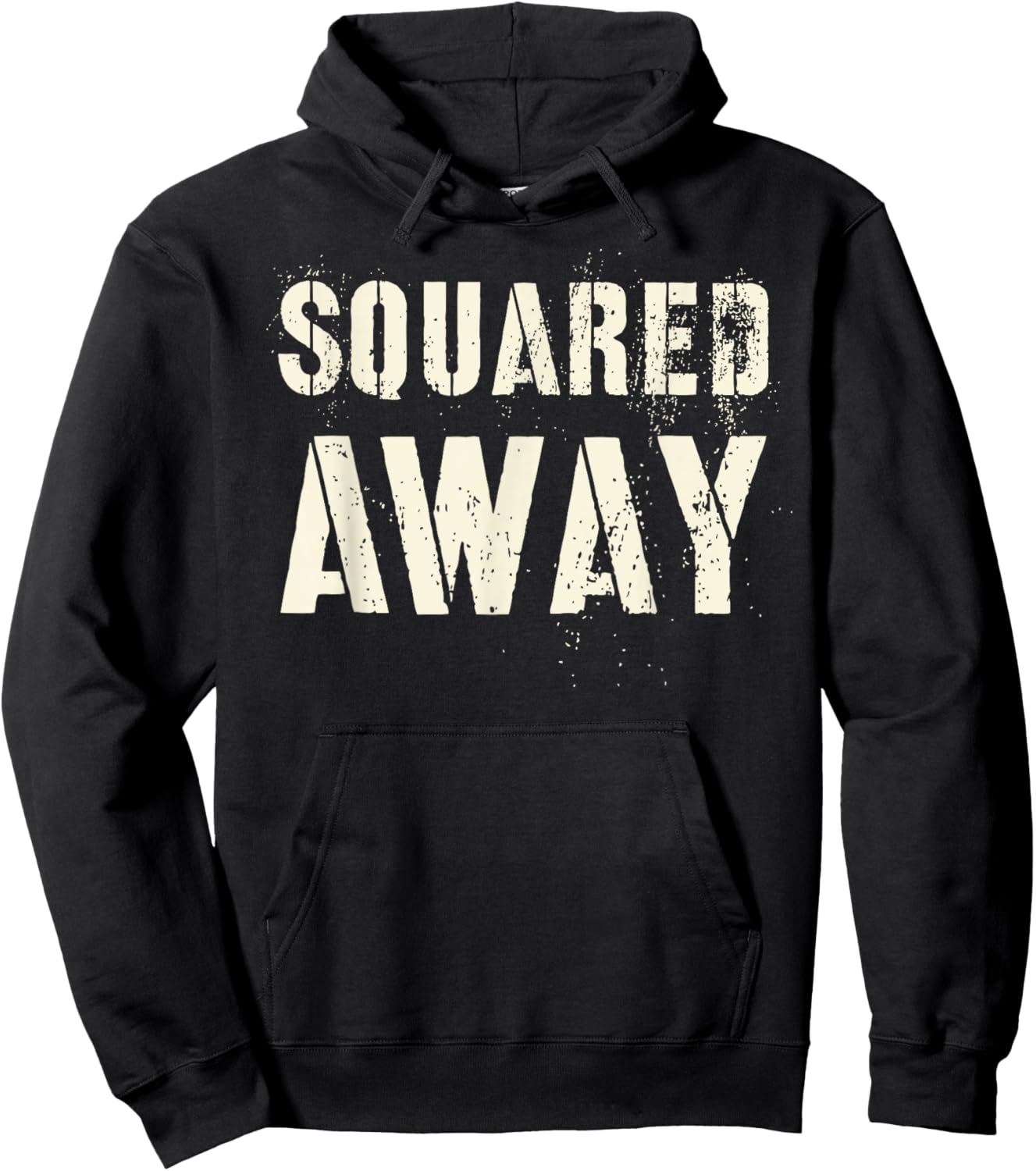 Vintage SQUARED AWAY Proud Soldier Military Officer Hump Day Hoodie - Hoodie | Black