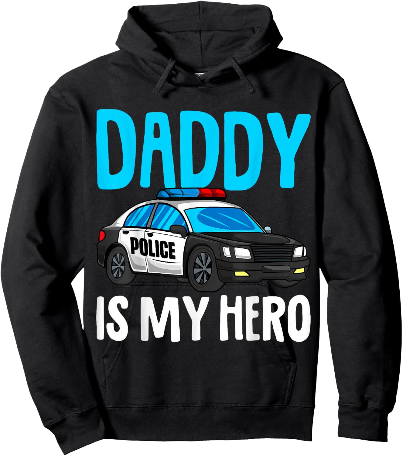 Daddy is my Hero Police Toddler Police Officer Cop Boys Kids Hoodie - Hoodie | Black