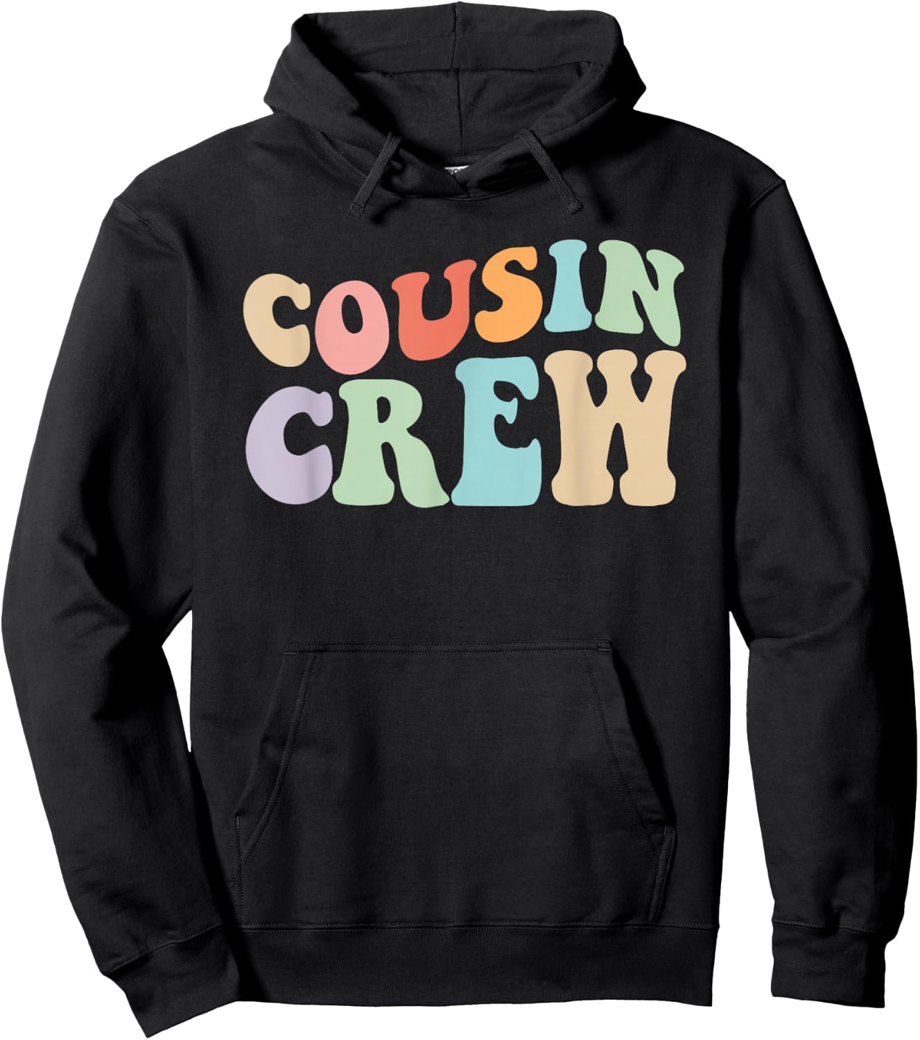 Vintage Cousin Crew : Classic Fit, , Short Sleeve for Casual Trips & Vacations Hoodie - Hoodie | Black
