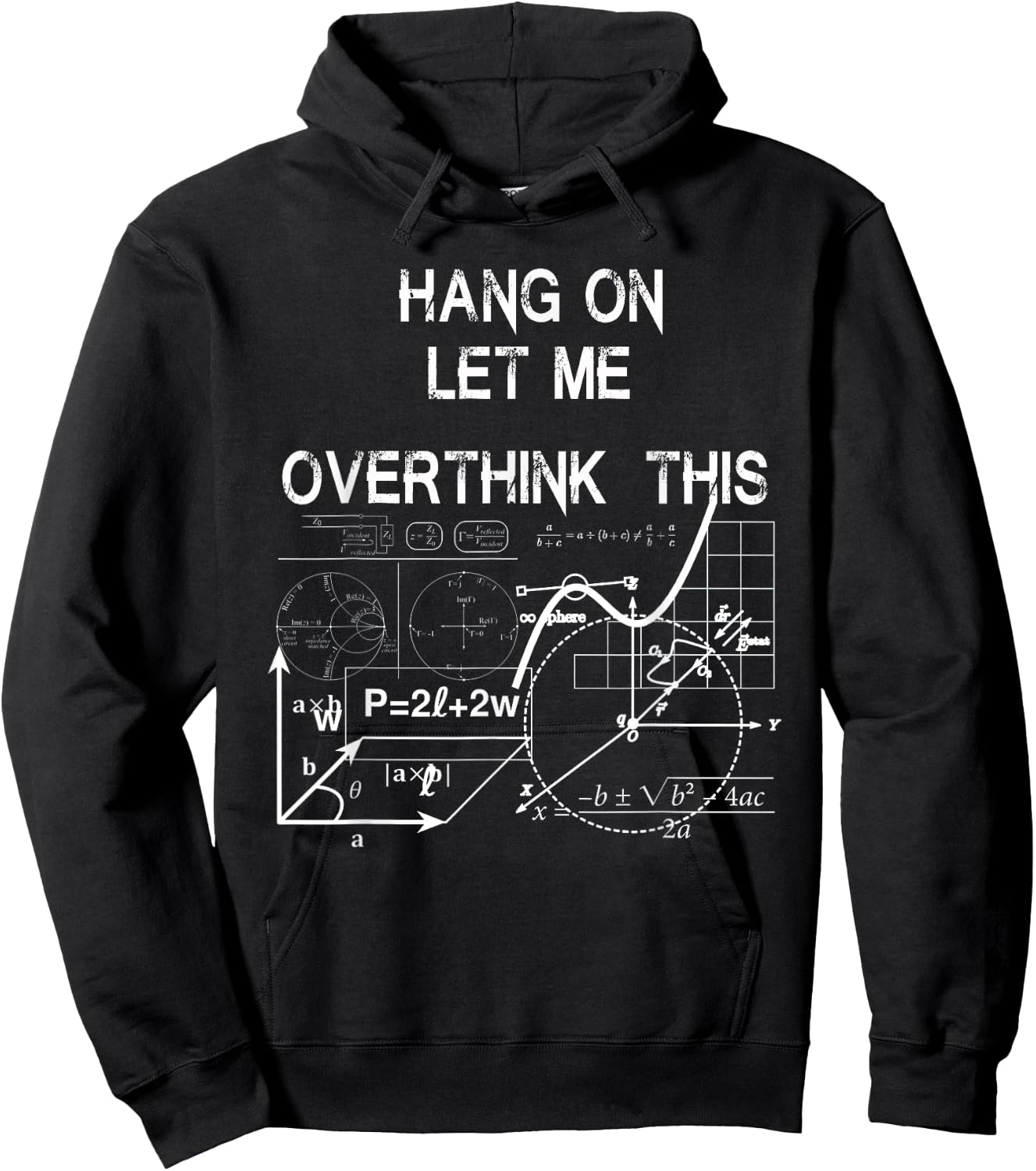 hang on let me overthink this back to School Math teacher's Hoodie - Hoodie | Black