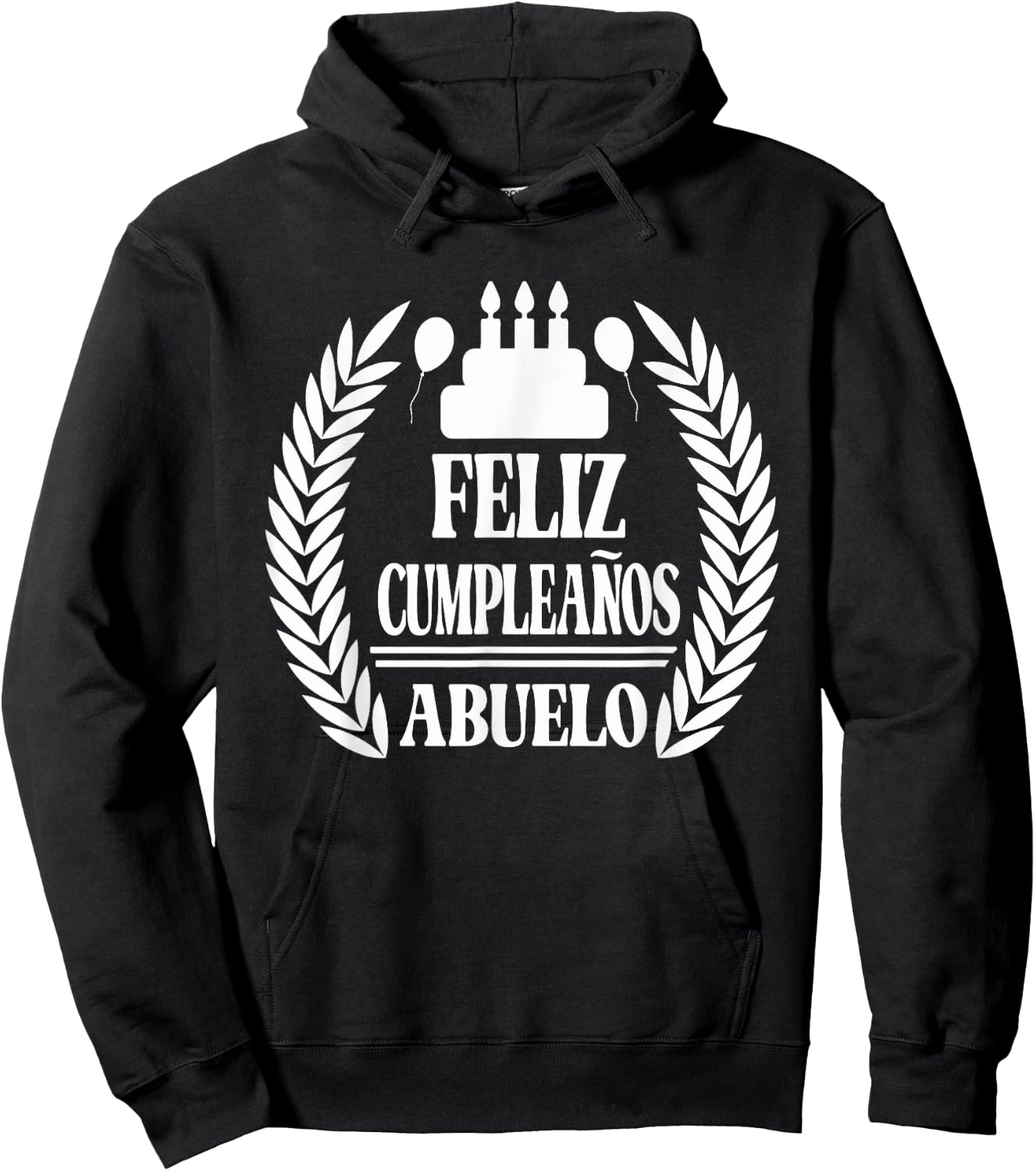 Feliz Cumpleanos Abuelo, Happy Birthday Grandfather, Spanish Hoodie - Hoodie | Black