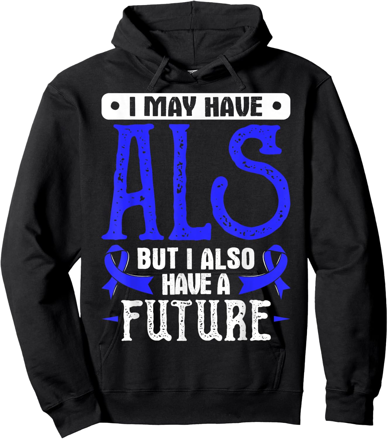 Lou Gehrig's Disease Awareness T Shirt - ALS Hoodie - Hoodie | Black