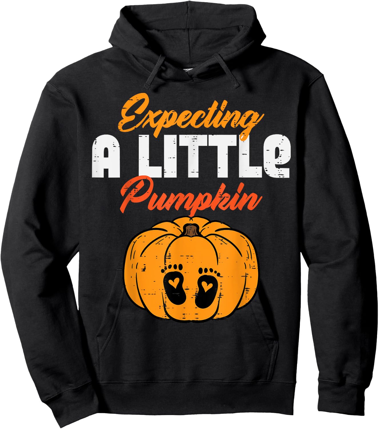 Halloween Expecting Little Pumpkin Pregnancy Announce Women Hoodie - Hoodie | Black