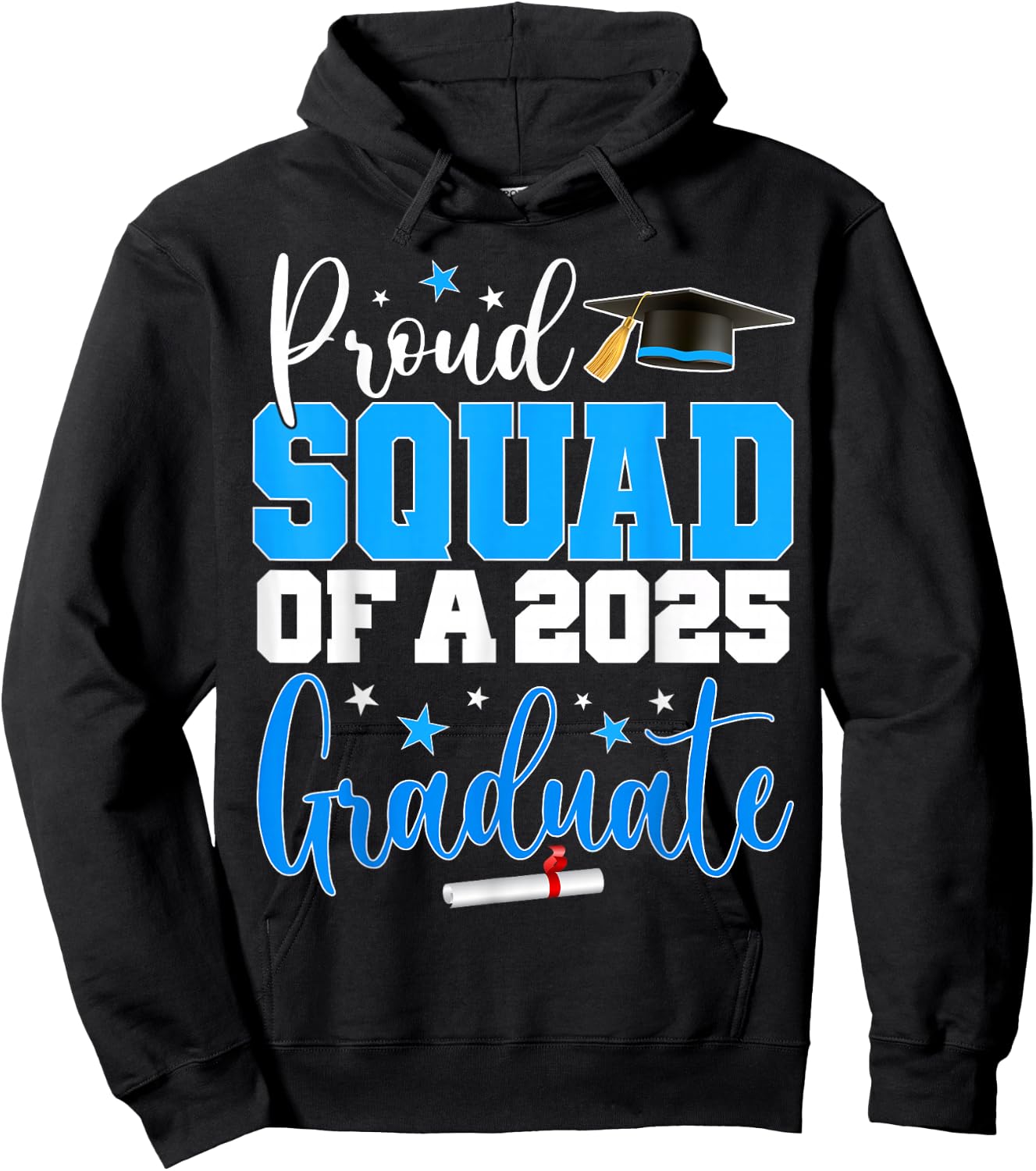 Squad Senior 2025 Proud Squad Of A Class Of 2025 Graduate Hoodie - Hoodie | Black