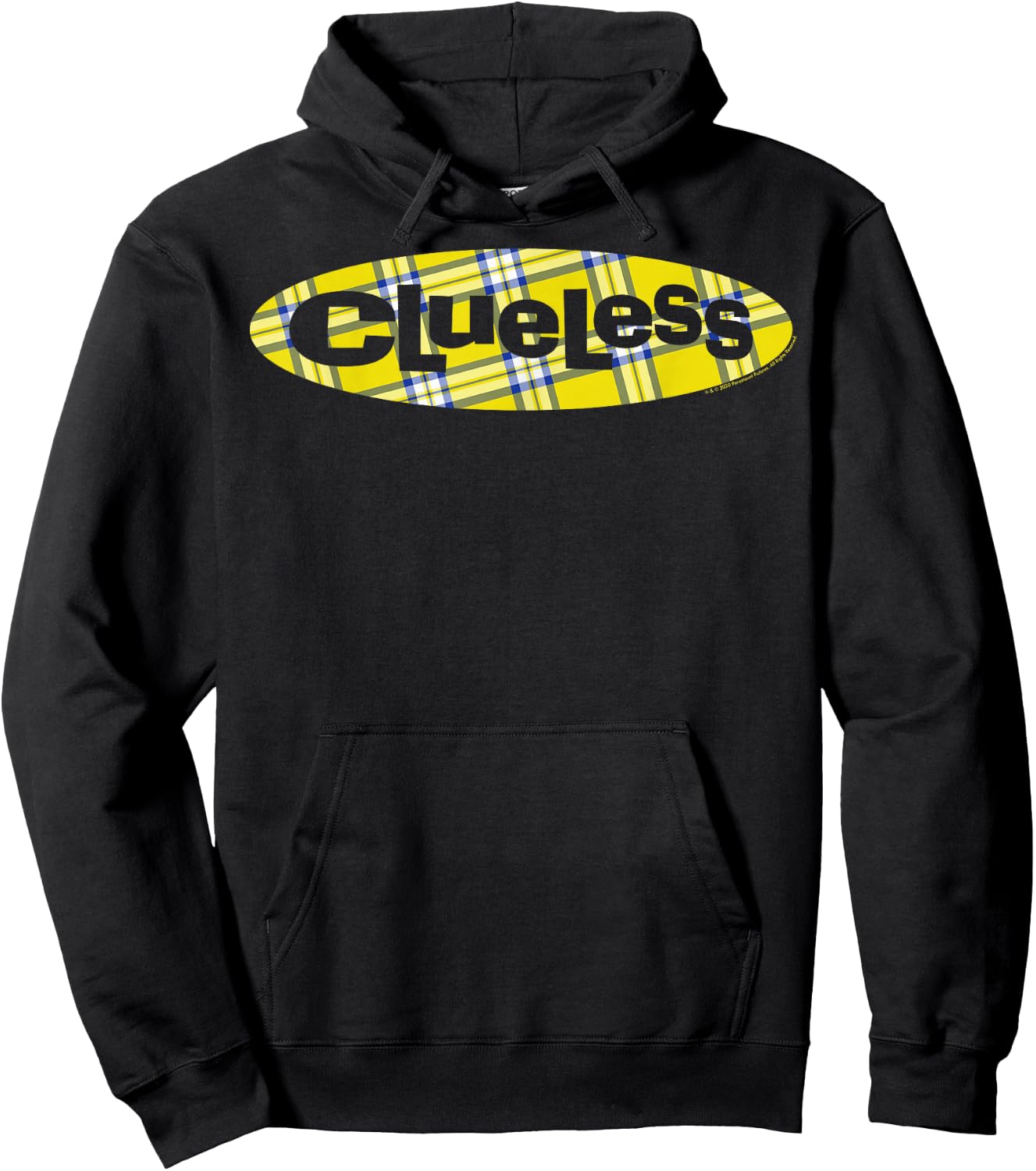 Clueless Plaid Movie Chest Logo Hoodie - Hoodie | Black