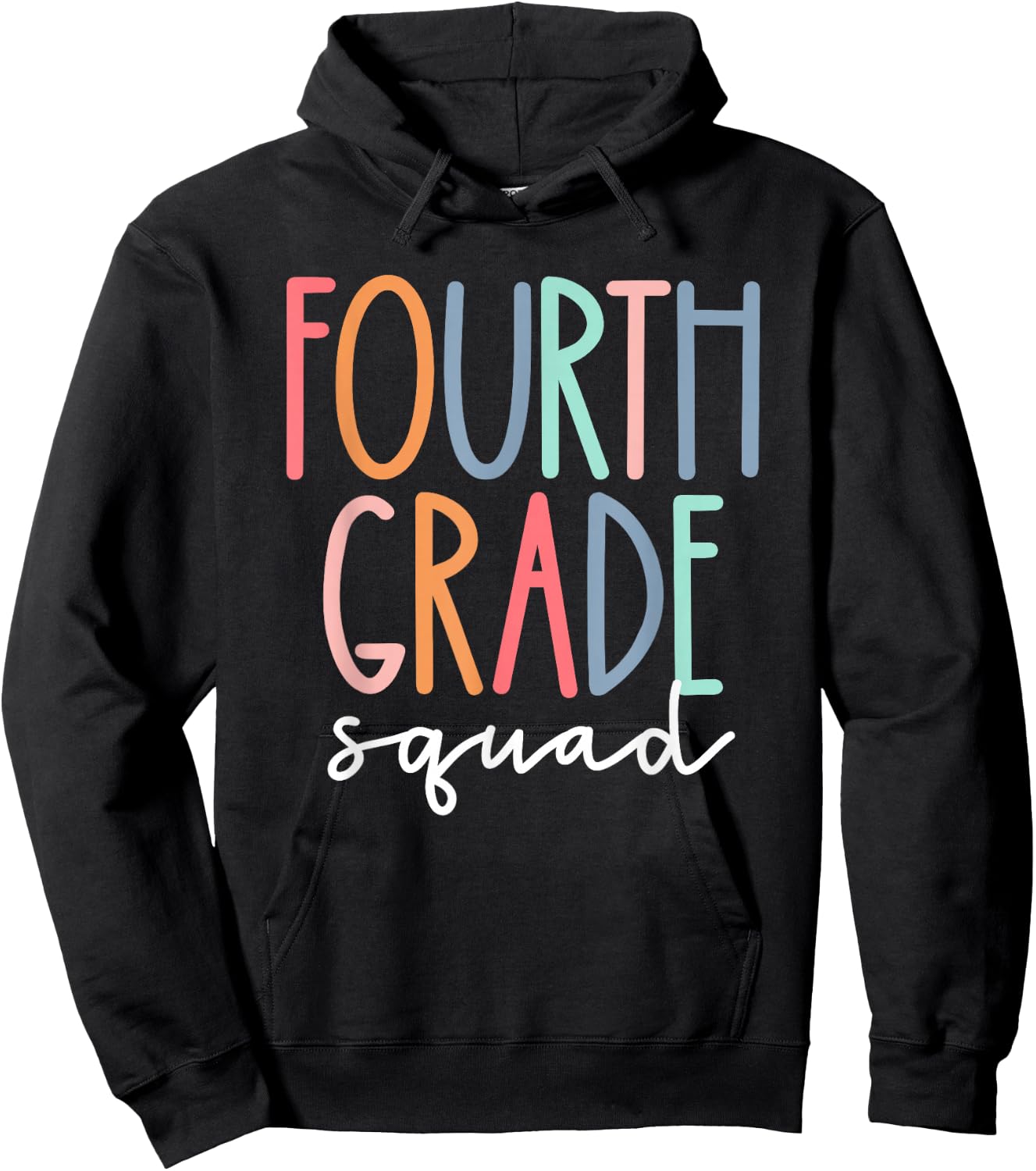 Fourth Grade Squad 4th Teacher Crew Back to School Team Hoodie - Hoodie | Black
