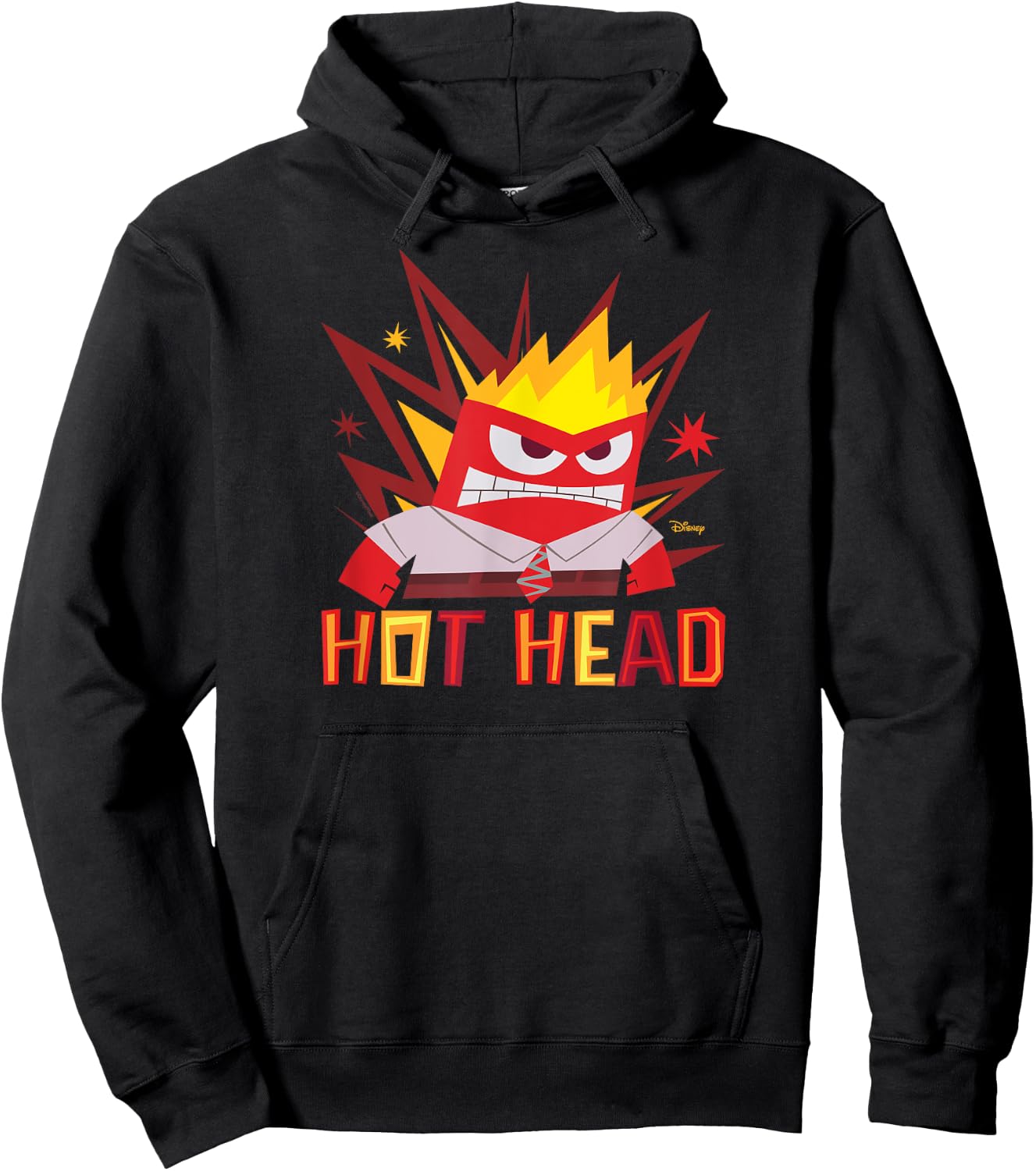Inside Out 2 - Anger Hot Head Emotion Character Hoodie - Hoodie | Black