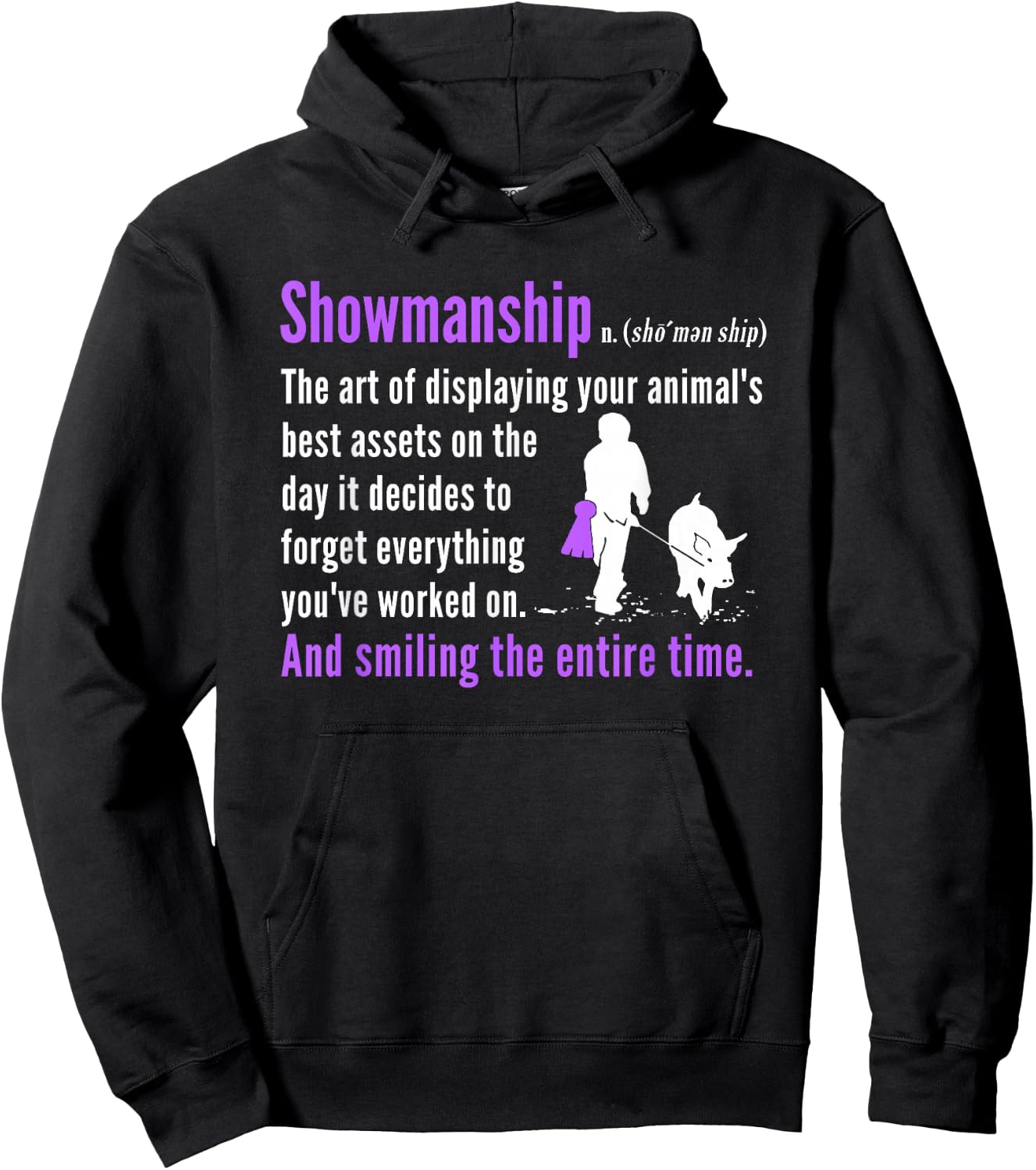 Show Pig Showmanship Shirt Livestock Showing PicksPlace Hoodie - Hoodie | Black