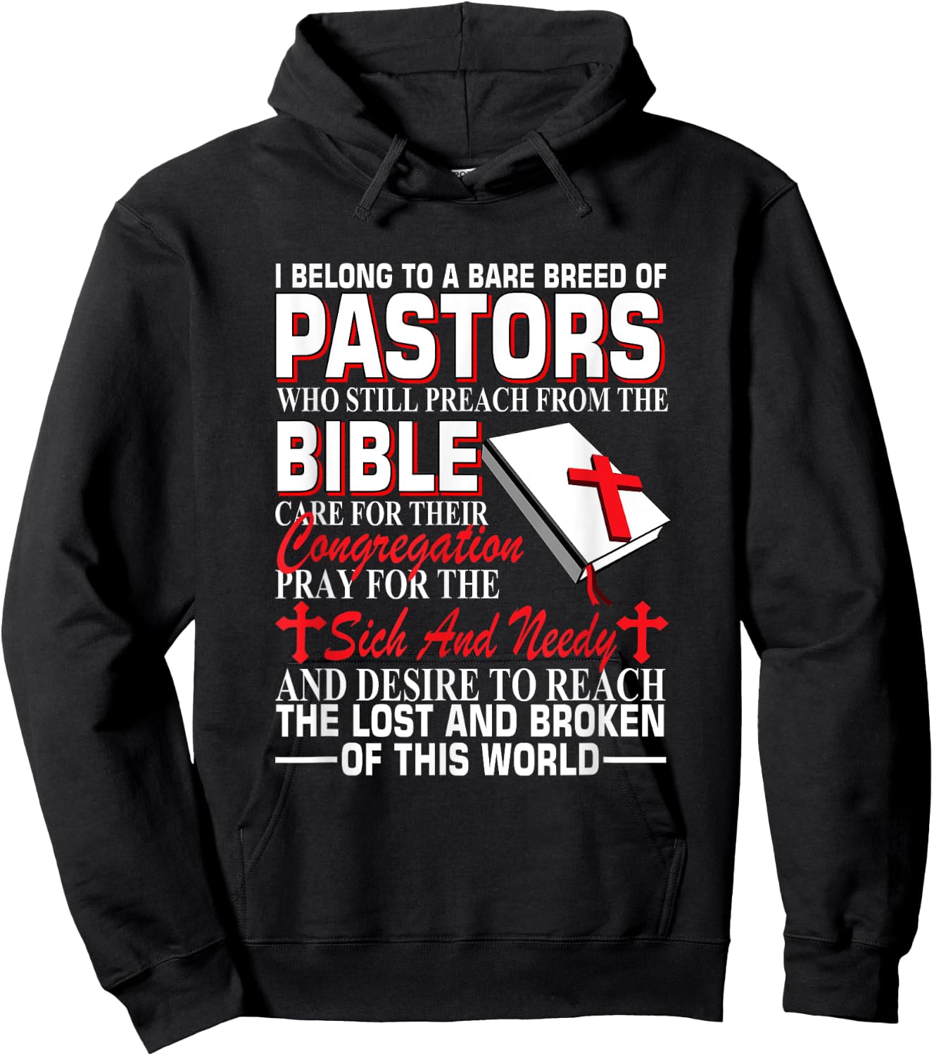 I Belong To A Rare Breed Of Pastors Who Still Preach Bible Hoodie - Hoodie | Black