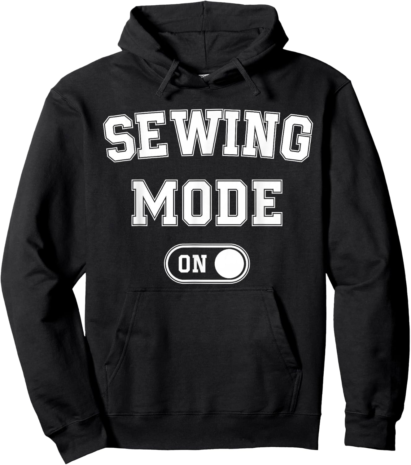 Sewing Mode On Funny Seamstress Gift Fashion Designer Hoodie - Hoodie | Black