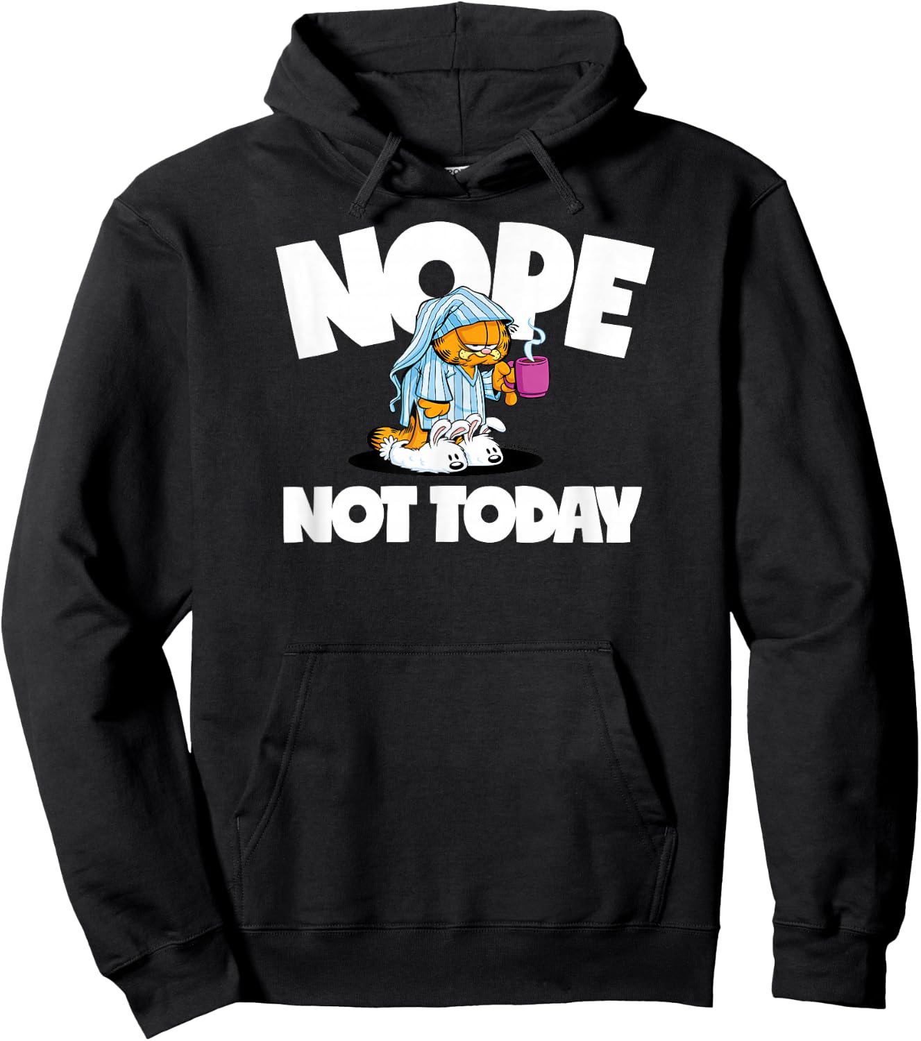 Garfield - Nope Not Today Pajamas Coffee Hoodie - Hoodie | Black