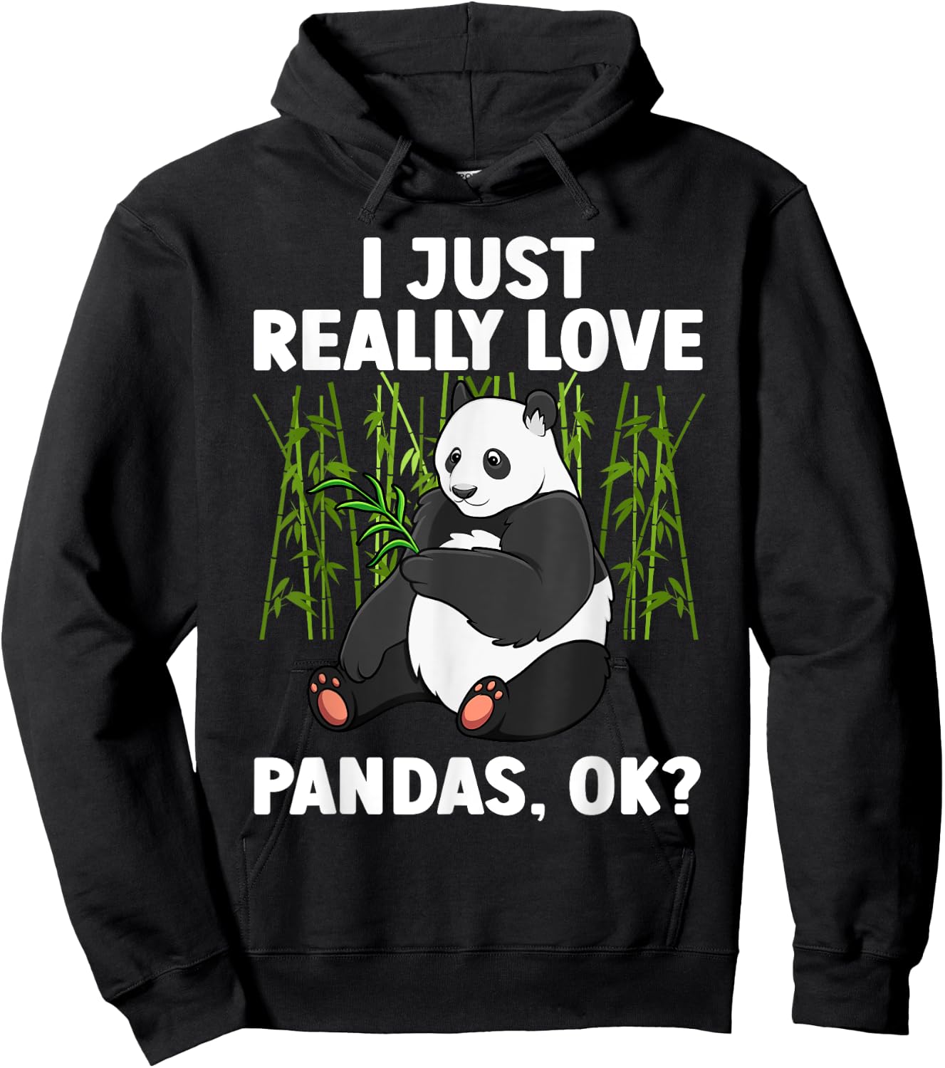 Panda Art Women Animal Giant Panda Bear Panda Lover Hoodie - Hoodie | Black