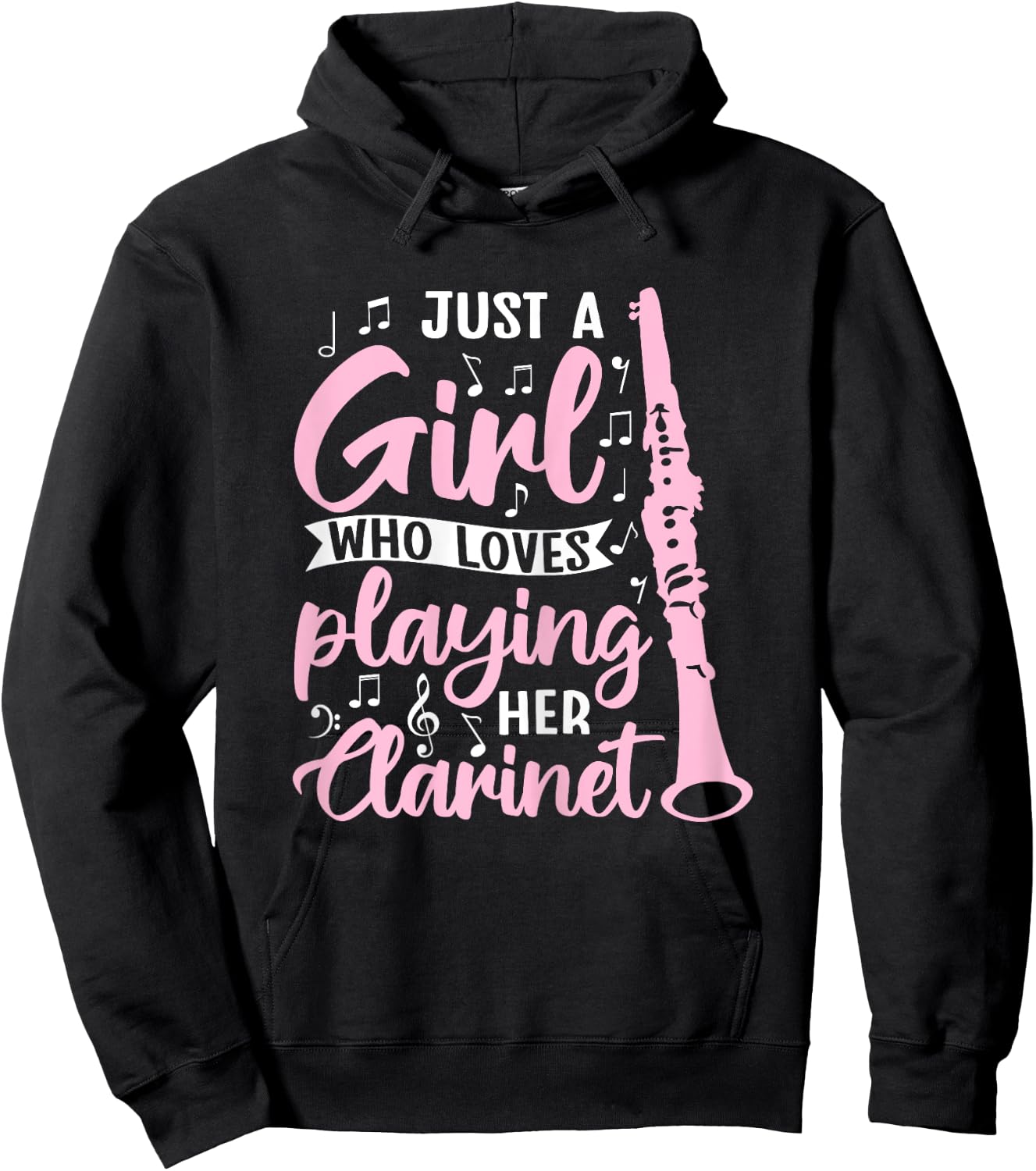 Just A Girl Who Loves Playing Her Clarinet Funny Clarinet Hoodie - Hoodie | Black