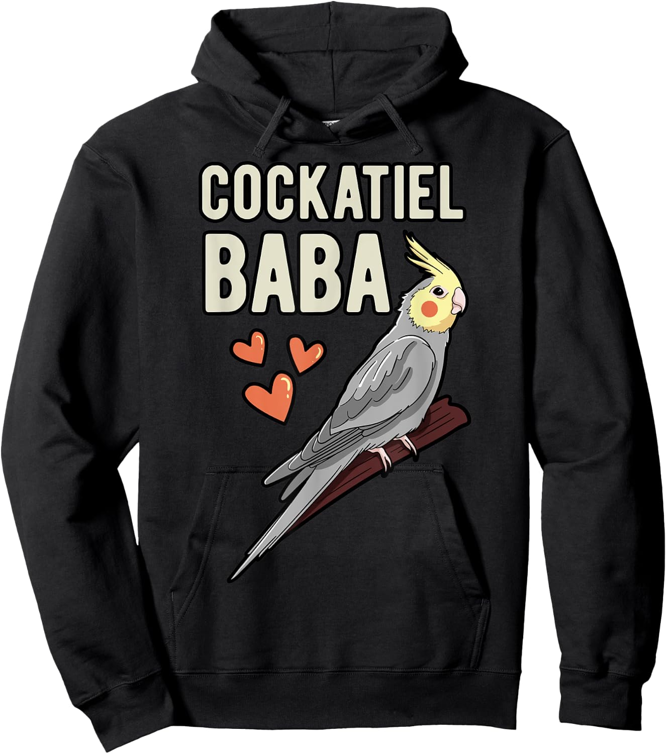 Cockatiel Baba Parrot Owner Grandfather Cockatoo Pet Bird Hoodie - Hoodie | Black