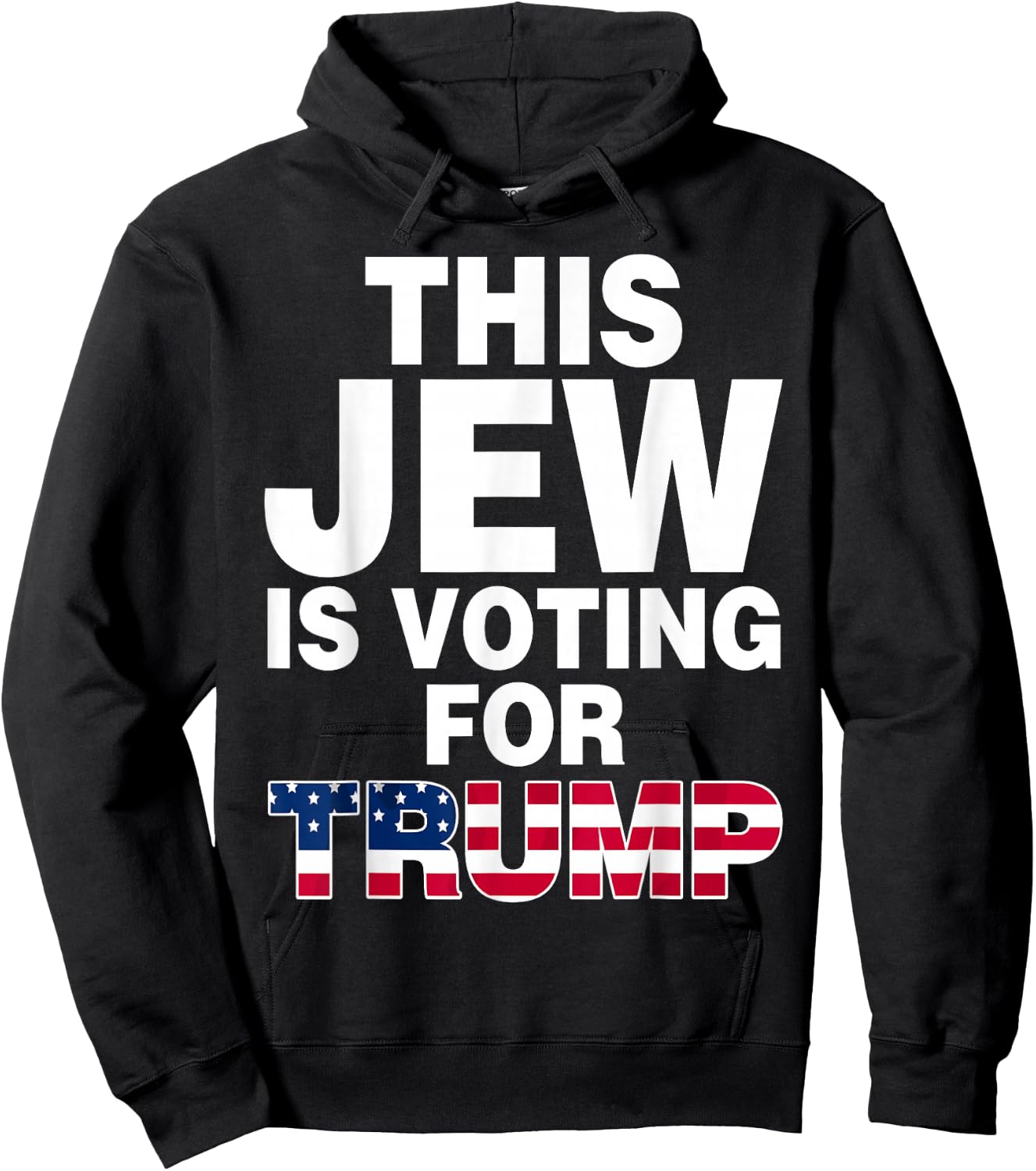 Jewish Trump Voter Republican Israel Donald Trump 2024 Hoodie - Hoodie | Black