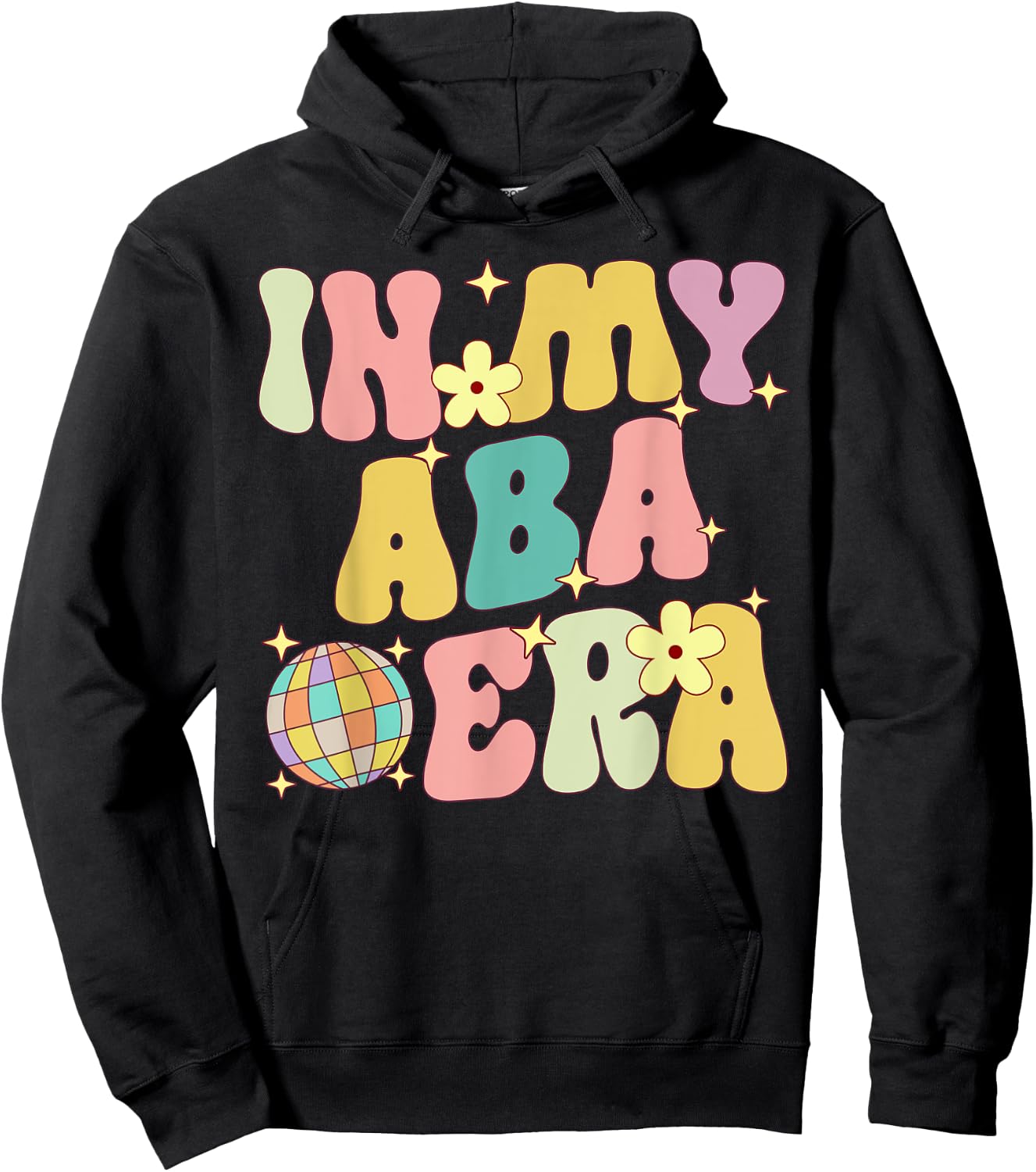 In My Aba Era Retro Applied Behavior Analyst ABA Therapist Hoodie - Hoodie | Black