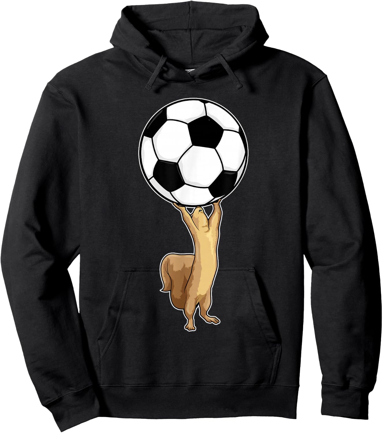 Squirrel Soccer player Soccer Sports Hoodie - Hoodie | Black