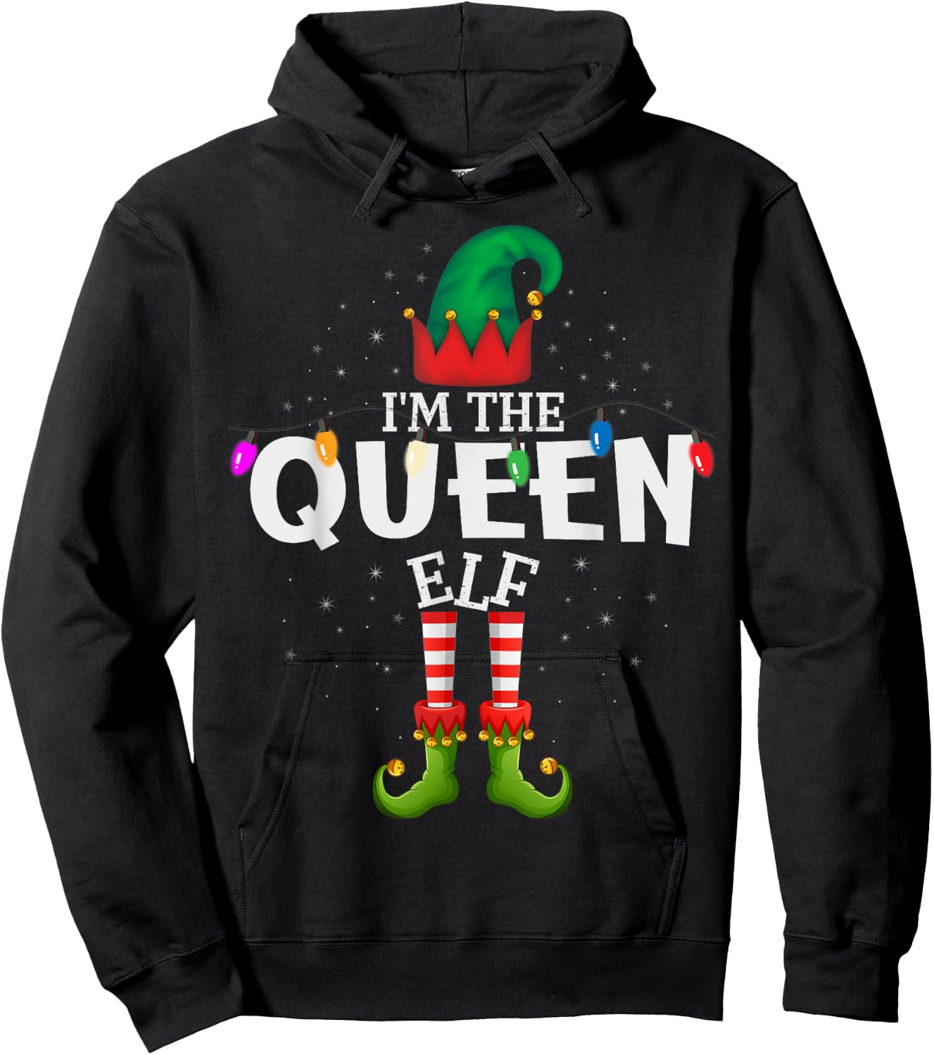 I'm The Queen Matching Christmas Family Hoodie - Hoodie | Black
