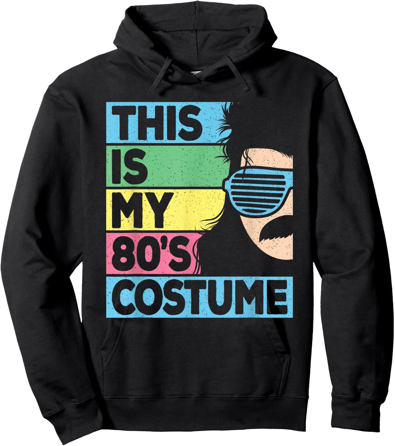 This is My 80's Costume Men 1980s 80s Outfit Disco Party Hoodie - Hoodie | Black