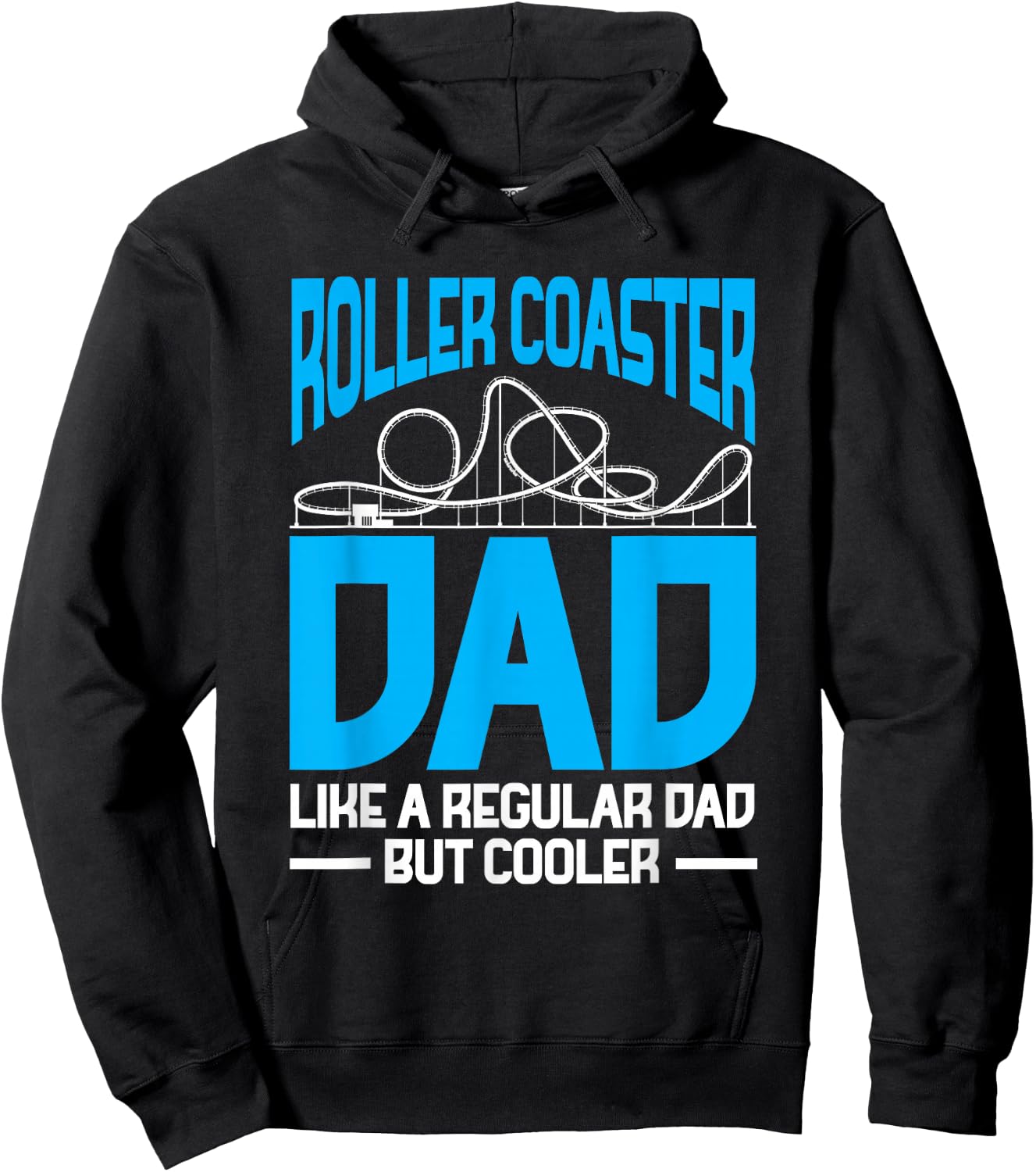 Roller Coaster Dad Amusement Park Family Coaster Daddy Hoodie - Hoodie | Black