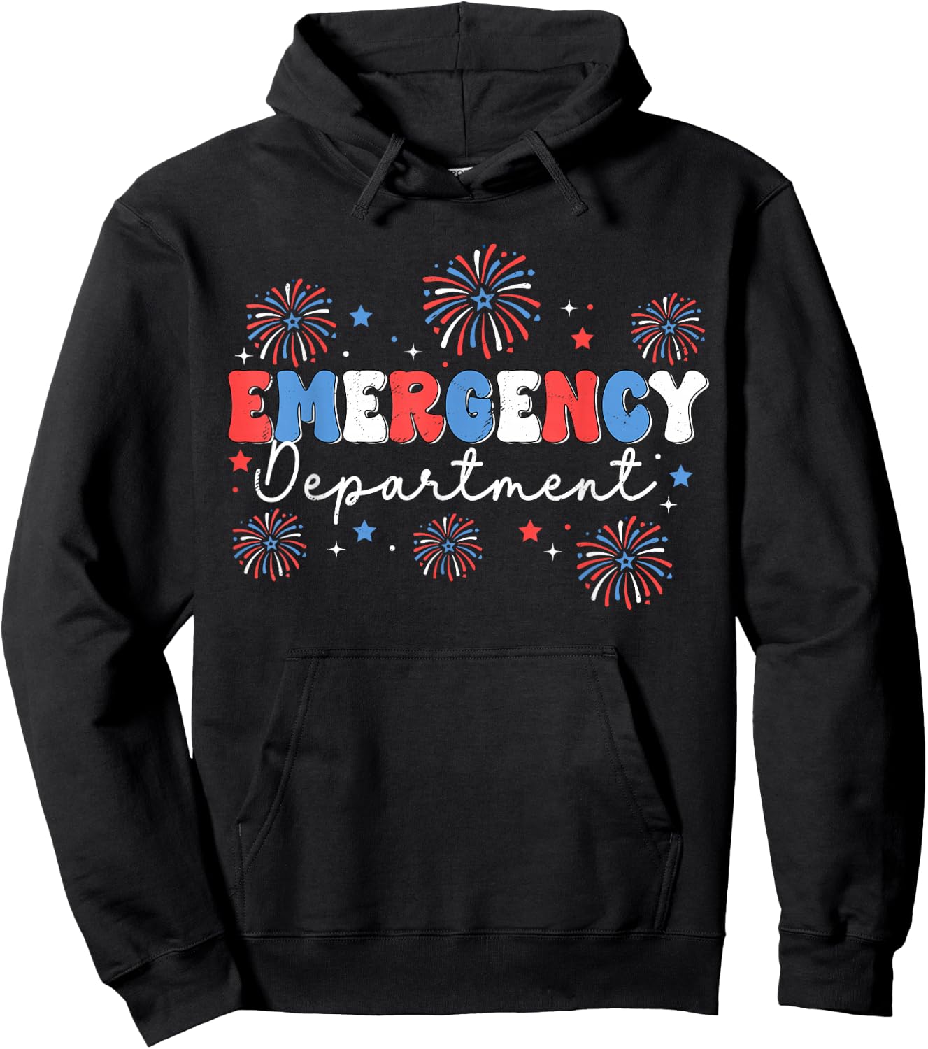 Emergency Department 4th of July USA Emergency Room Nurse Hoodie - Hoodie | Black